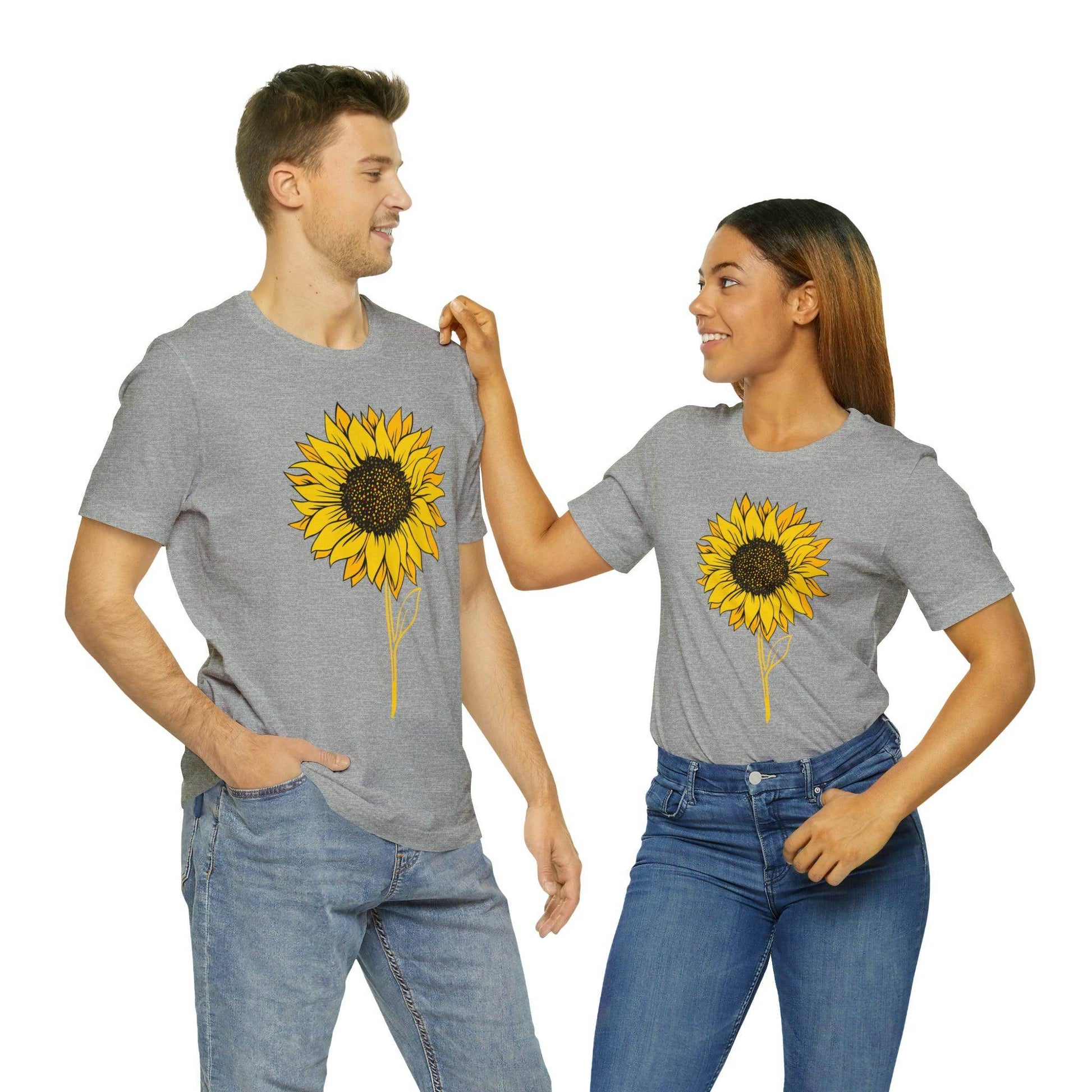 Sunflower Shirt, Floral Tee Shirt, Flower Shirt, Garden Shirt, Womens Fall Summer Shirt Sunshine Tee, Gift for Gardener, Nature love T shirt - Giftsmojo