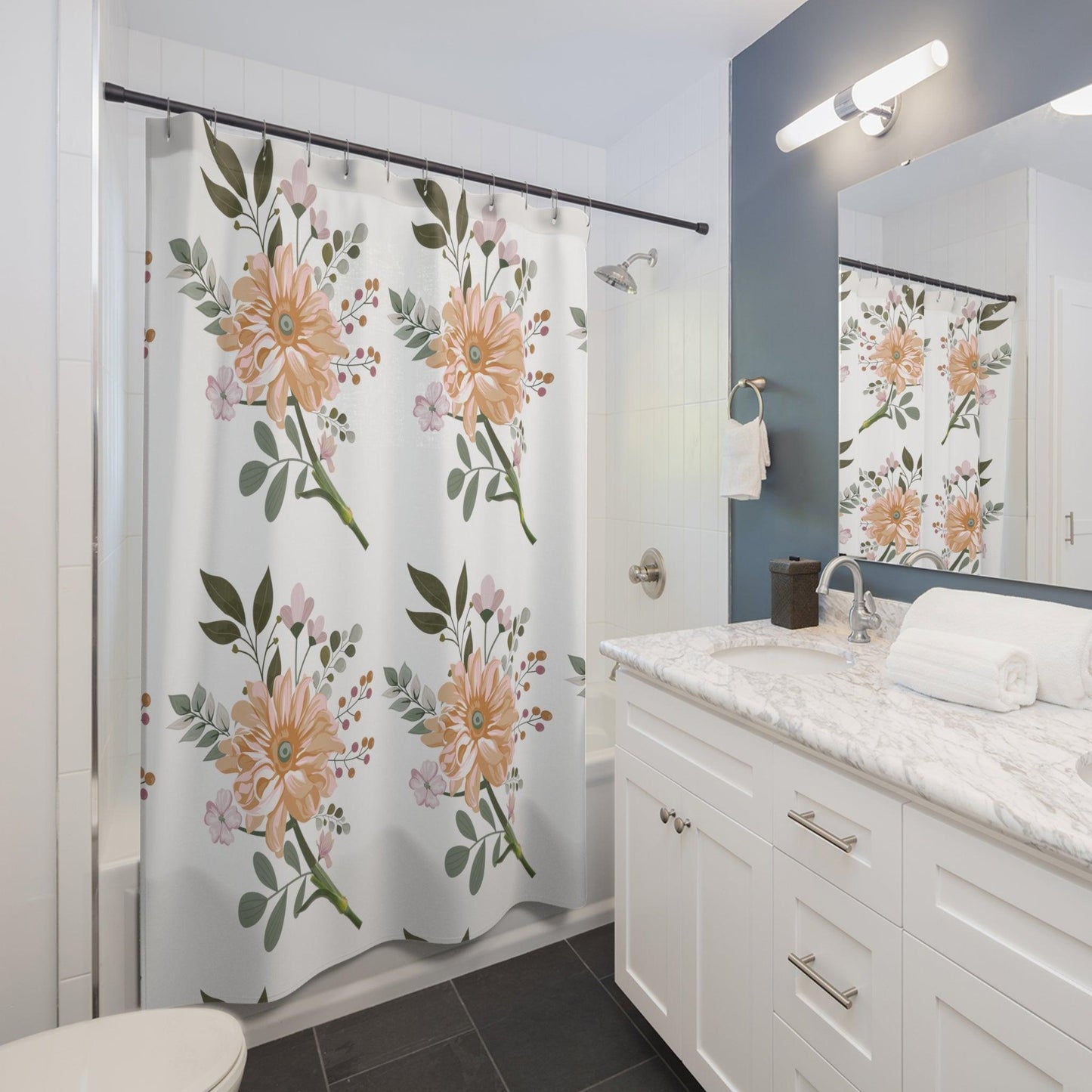 Floral Curtain Vintage Curtain Cute Shower Curtains set cool shower farmhouse curtain shower decor bathroom curtain boho shower curtain - Giftsmojo