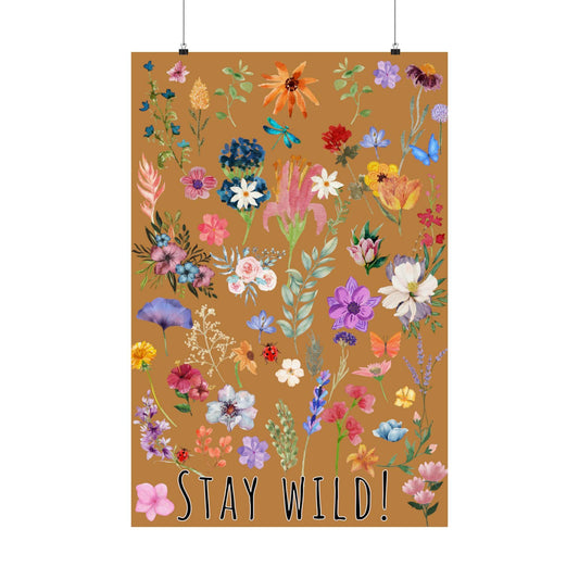 Watercolor Posters Flower Print Botanical Wall Art Floral Decor Posters Classroom, Home, Office, or Business - Custom Wall Art Wild flowers - Giftsmojo