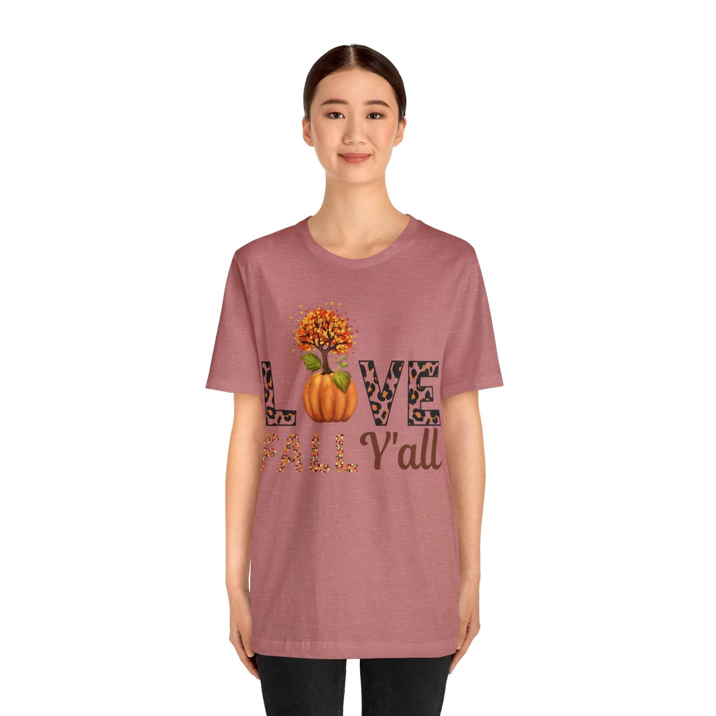 Leopard Print Love Fall Y'all shirt, Autumn Shirt, Fall shirt, Fall Gift - Giftsmojo