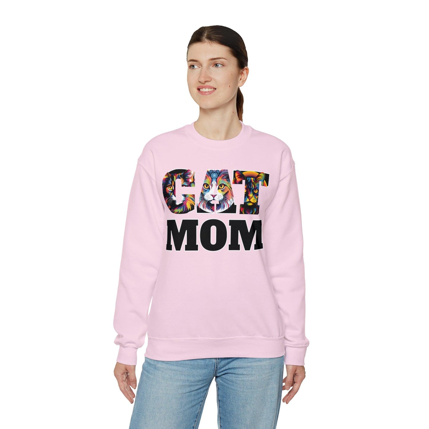 Cat Mom Sweatshirt Cat Sweatshirt Cat Crewneck Sweatshirt Cat Mom Gift Cat Lover Gift Cat Mama Shirt Cat Lover Sweater Animal Lover Gift