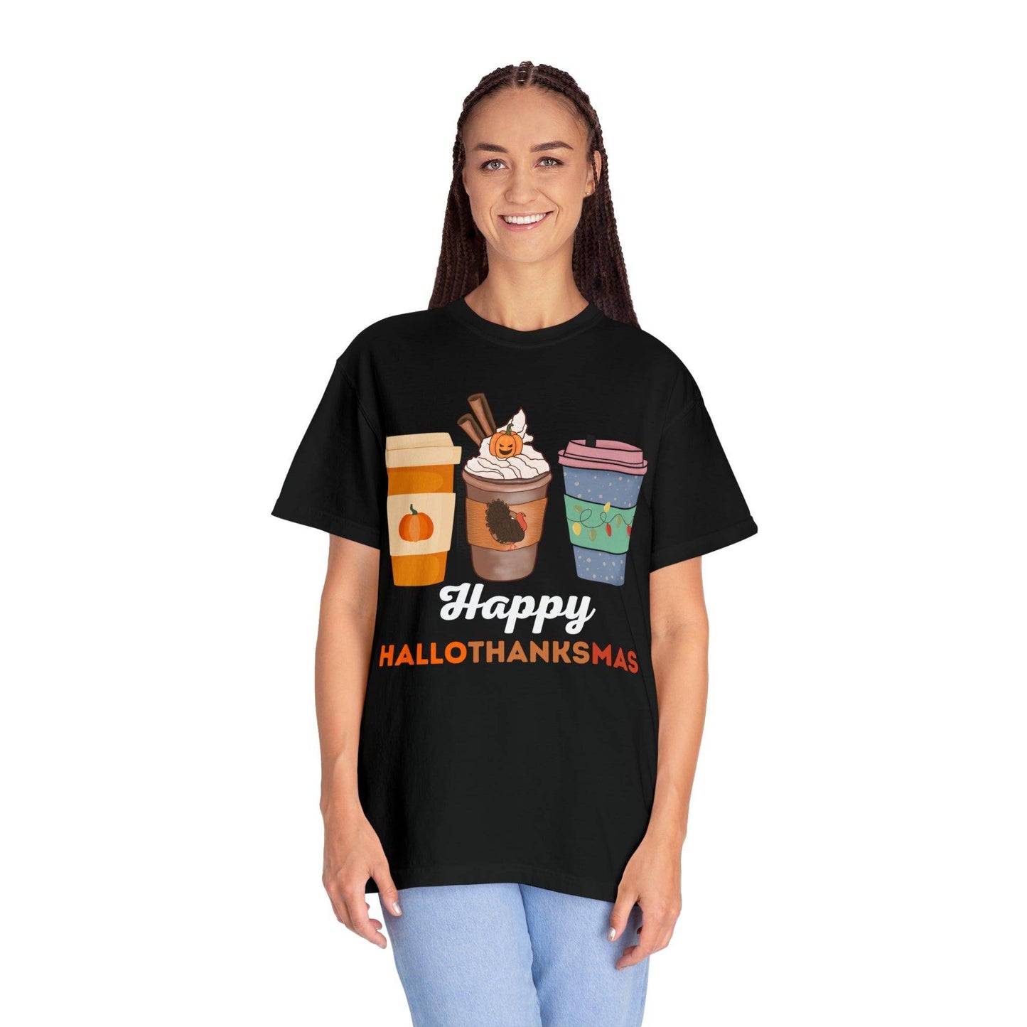 Happy HALLOTHANKSMAS Gift for Fall Halloween Thanksgiving Christmas Gift - Giftsmojo