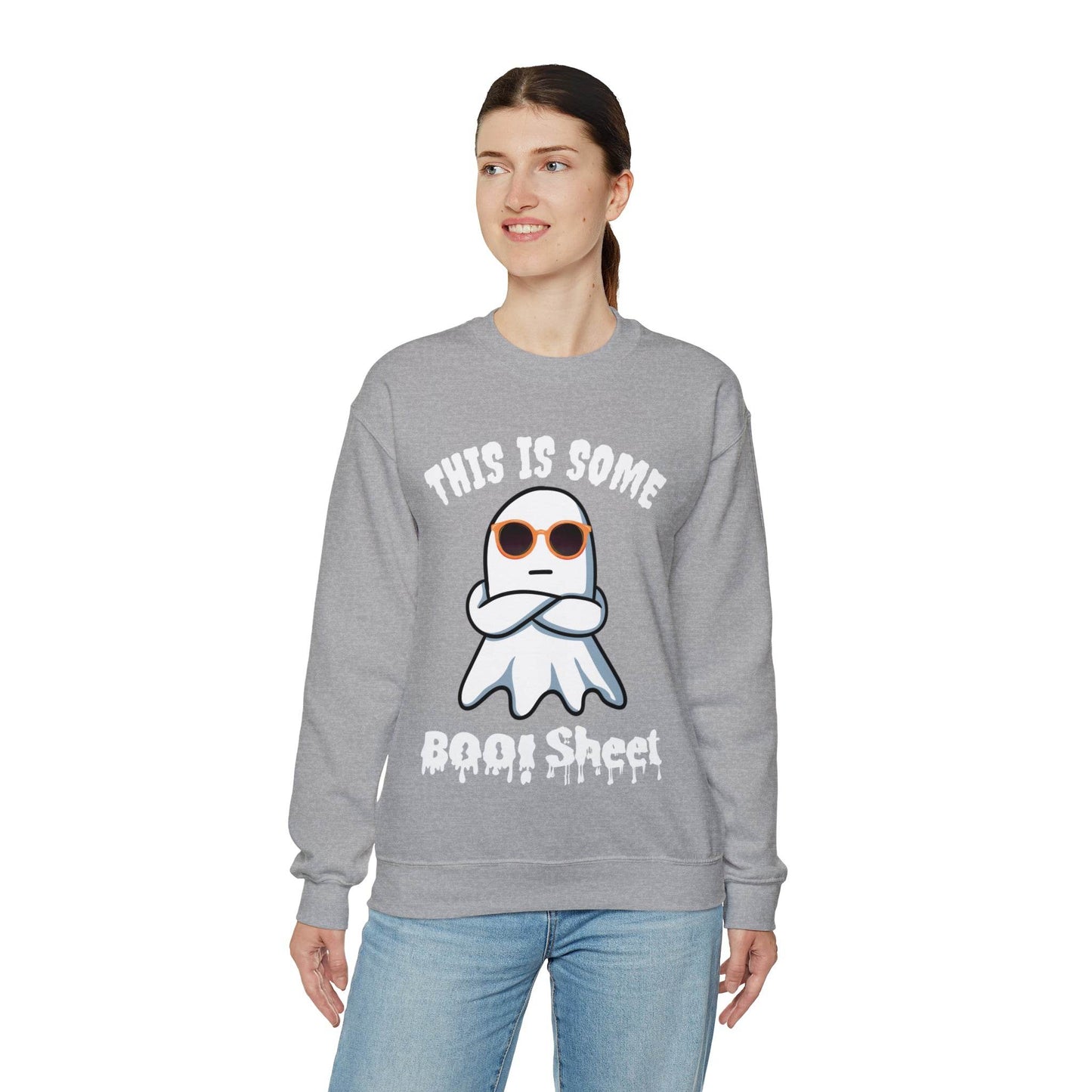 This Is Some Boo Sheet Ghost Sweatshirt Cute Ghost Sweatshirt Boo Ghost Sweatshirt Gift Shirt Funny Halloween Shirt Spooky Season Shirt - Giftsmojo