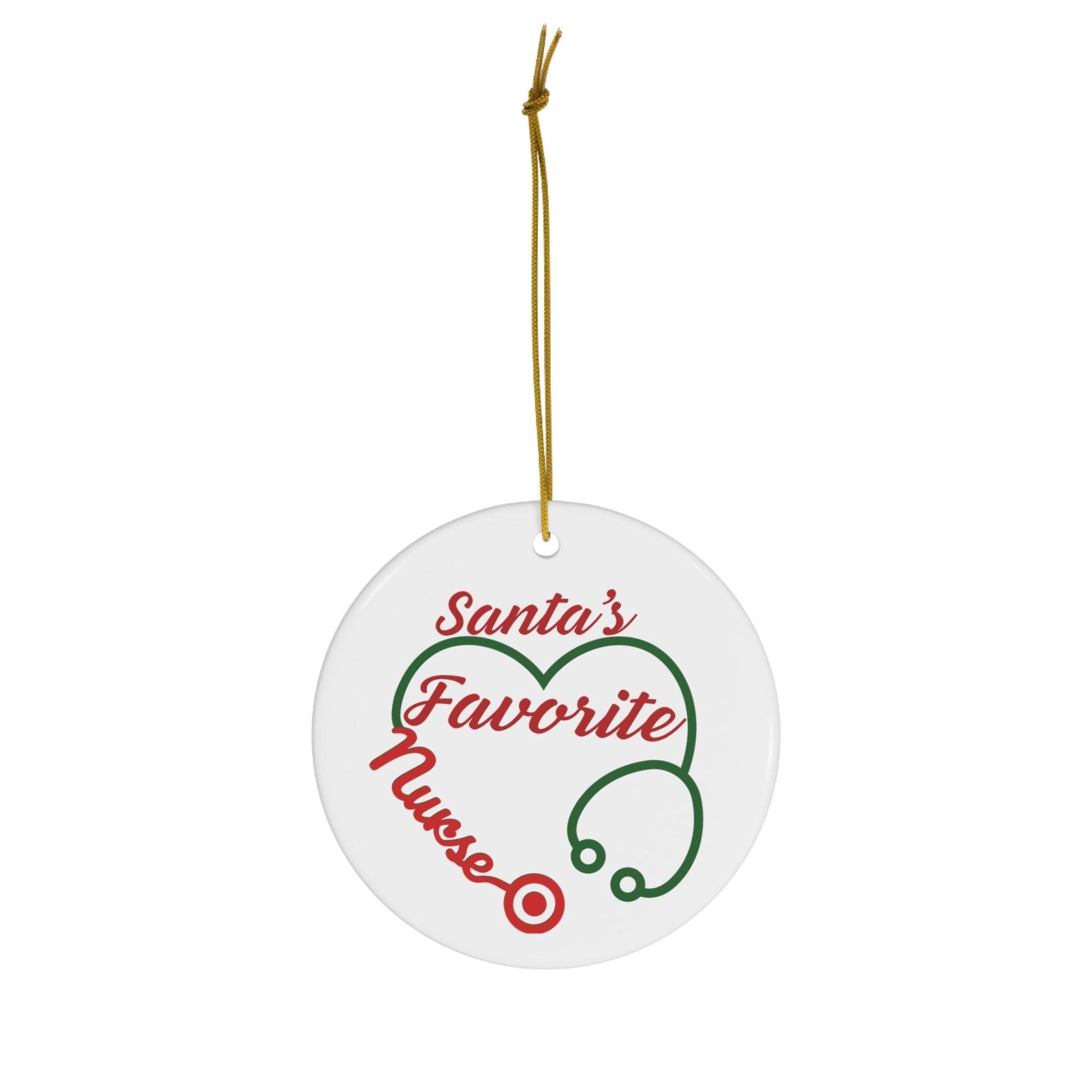 Santa's Favorite Nurse Christmas Ornament Nurse Ornament Nurse Christmas Tree Ornament Nurse Care Ornament Nurses Ornament Occupation Job - Giftsmojo