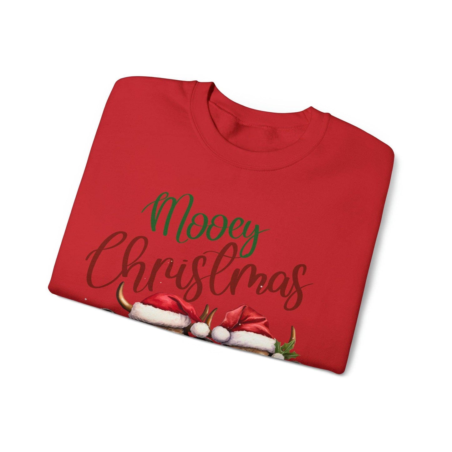 Farm Christmas Sweatshirt Christmas on The Farm Sweatshirt Mooey Christmas Sweatshirt - Giftsmojo
