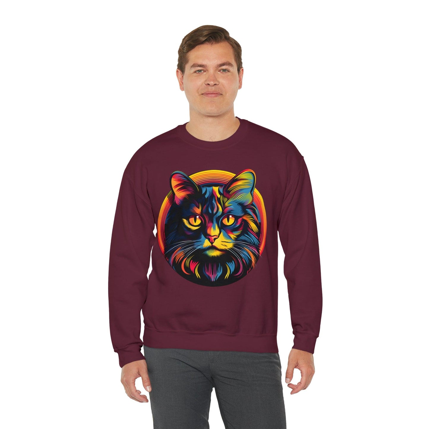 Vintage Cat Lover Sweater Retro Cat Sweatshirt Animal Lover Gift Cat Mom Gift Cat Lover Gift Cat Mom Sweatshirt Cat Crewneck Sweatshirt - Giftsmojo