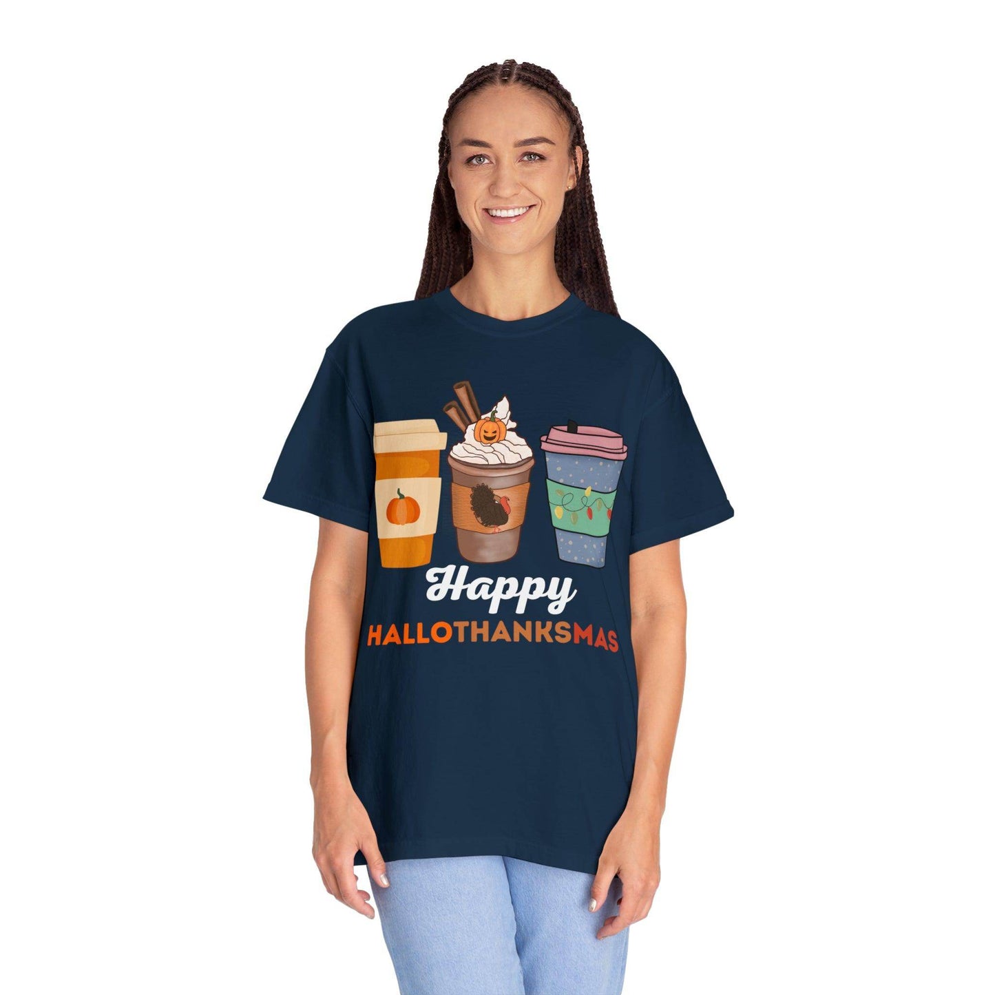 Happy HALLOTHANKSMAS Gift for Fall Halloween Thanksgiving Christmas Gift - Giftsmojo