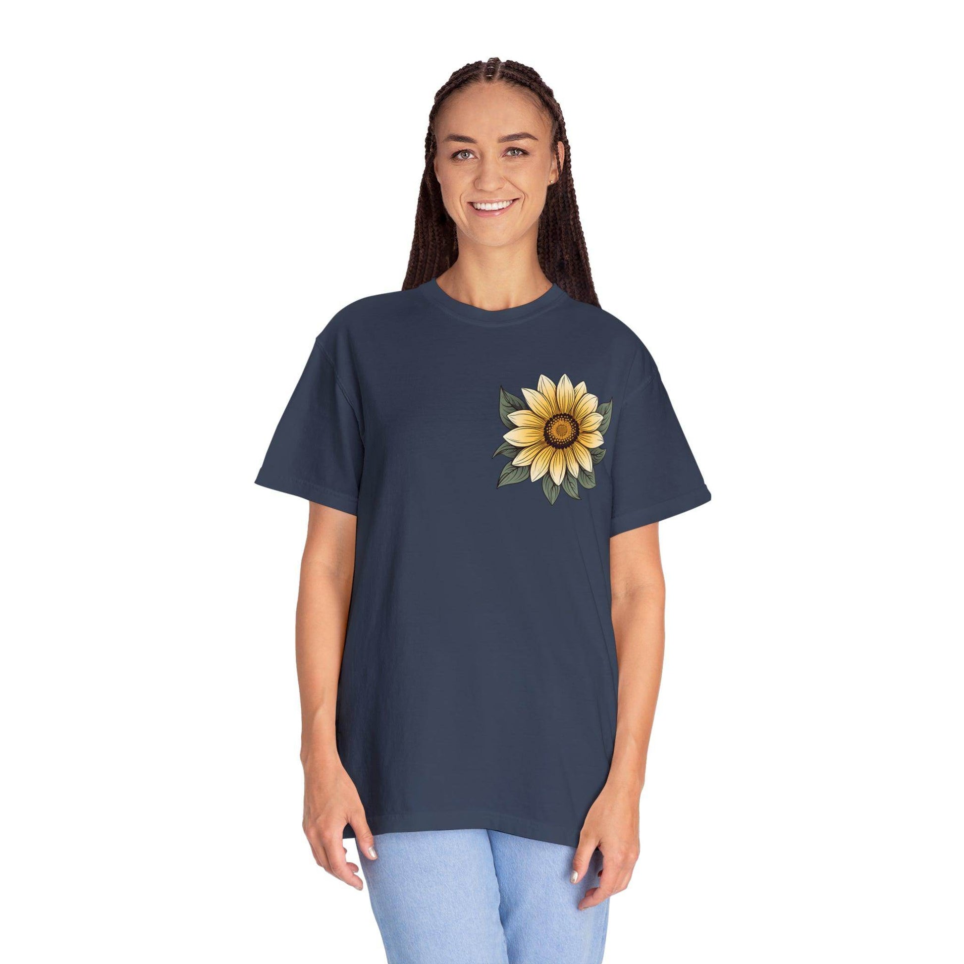 Sunflower Shirt Women Flower Shirt Aesthetic, Floral Graphic Tee Floral Shirt Flower T-shirt, Wild Flower Shirt Gift For Her Wildflower T-shirt - Giftsmojo
