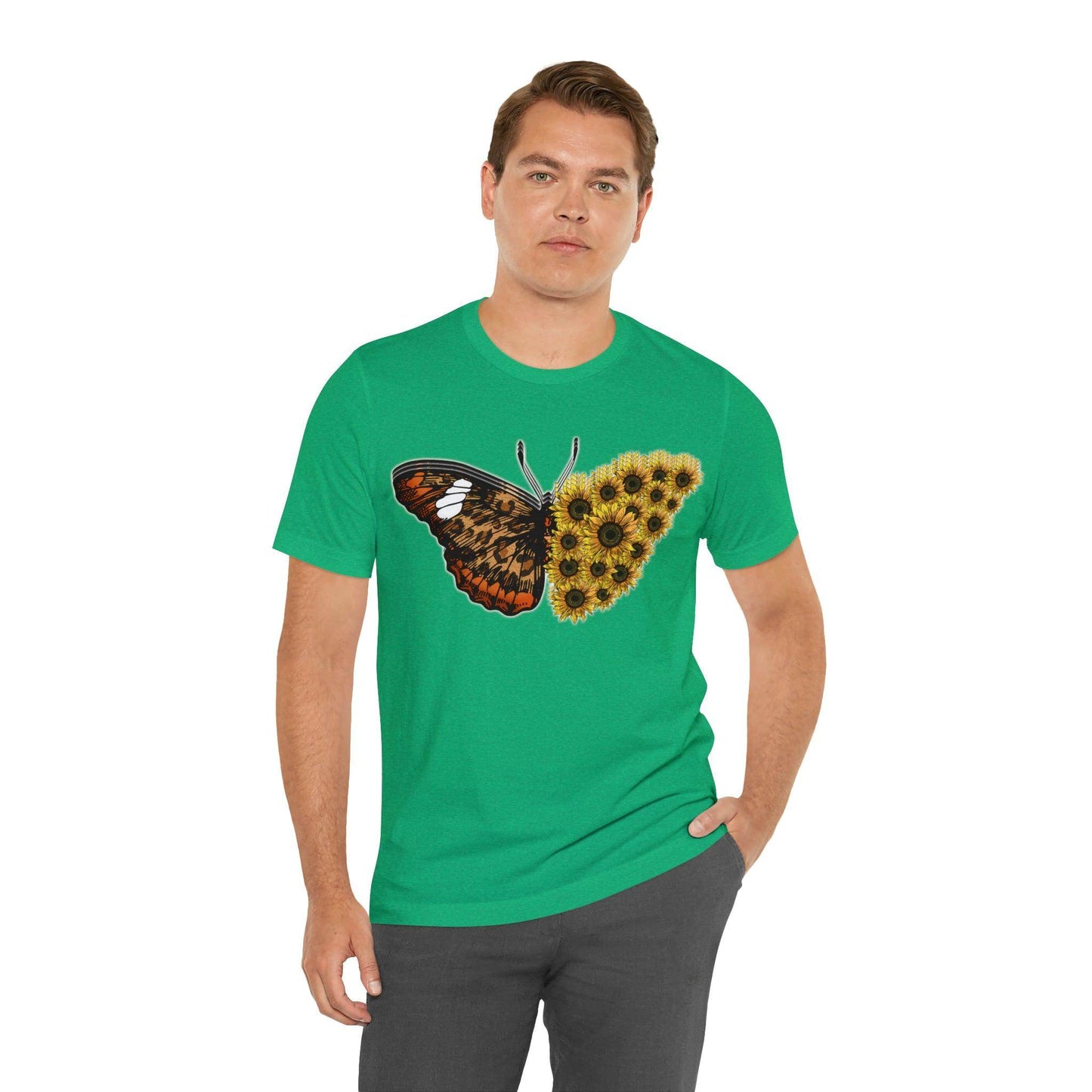 Butterfly Shirt, Sunflower Shirt, Insect Shirt Nature love T shirtFloral Tee Shirt, Flower Shirt, Garden Shirt, Womens Fall Summer shirt - Giftsmojo
