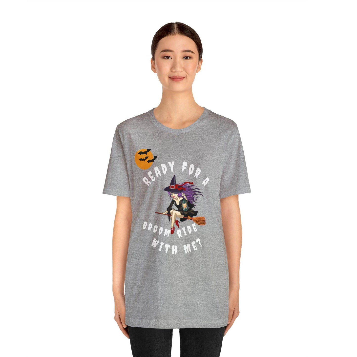 Ready for a Broom Ride with Me Halloween shirt, Witch shirt, Halloween tshirt, Halloween outfit, Work Halloween Costume - Giftsmojo