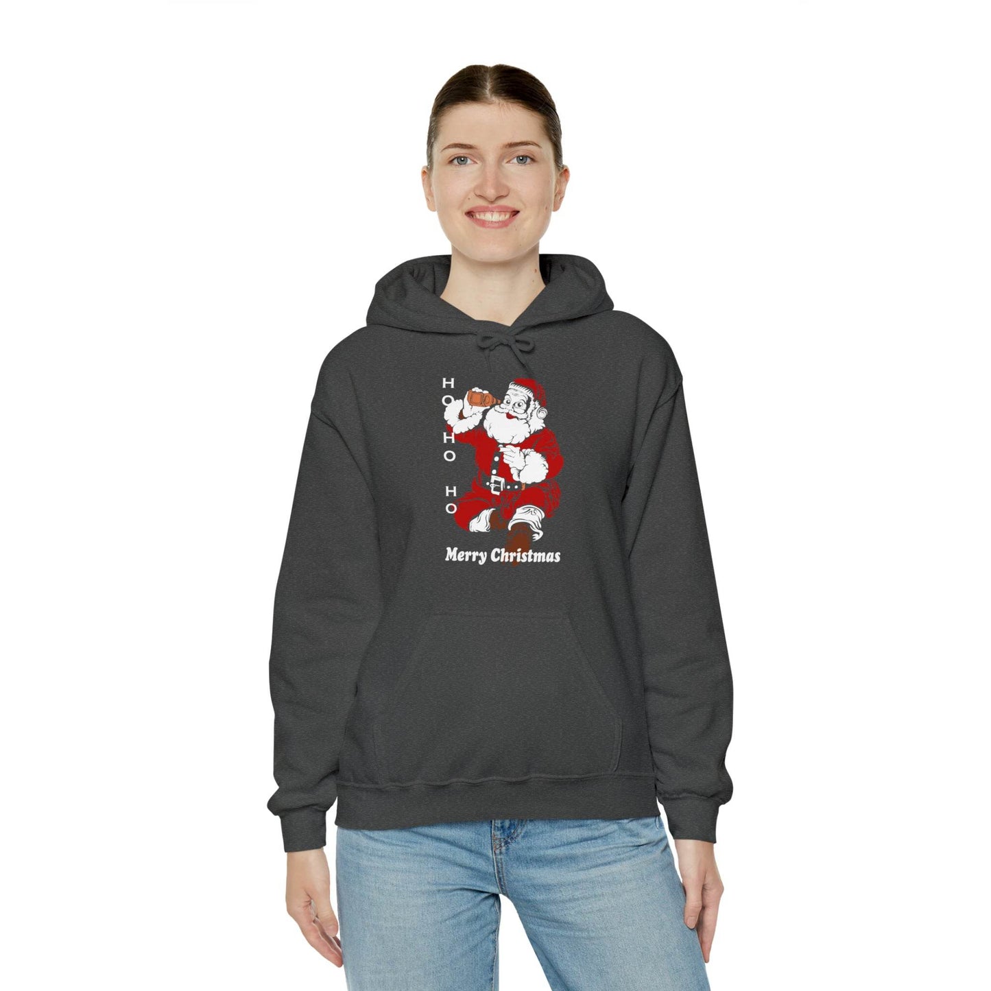 Ho HO Ho Merry Christmas Unisex Heavy Blend Hooded Sweatshirt Christmas Shirt Hoodie - Giftsmojo