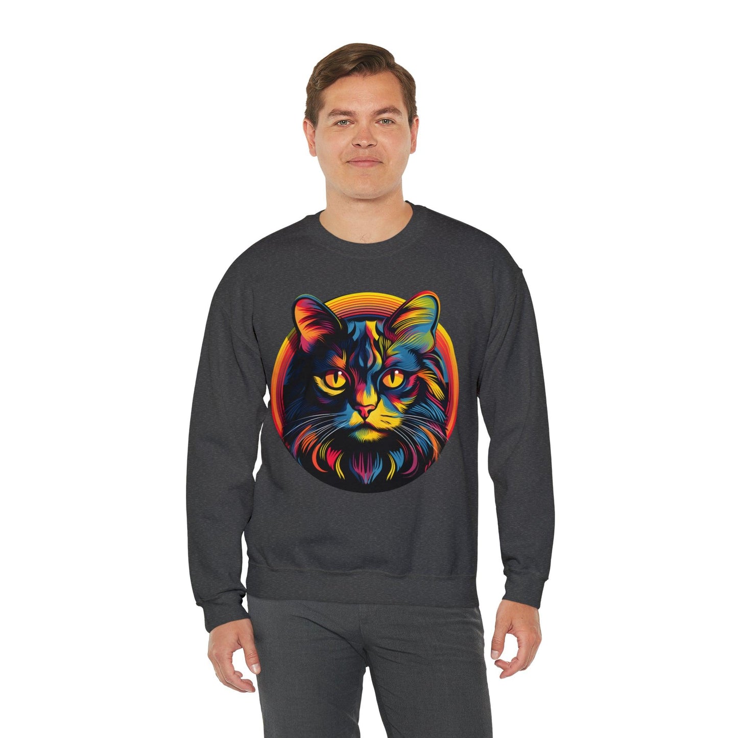 Vintage Cat Lover Sweater Retro Cat Sweatshirt Animal Lover Gift Cat Mom Gift Cat Lover Gift Cat Mom Sweatshirt Cat Crewneck Sweatshirt - Giftsmojo