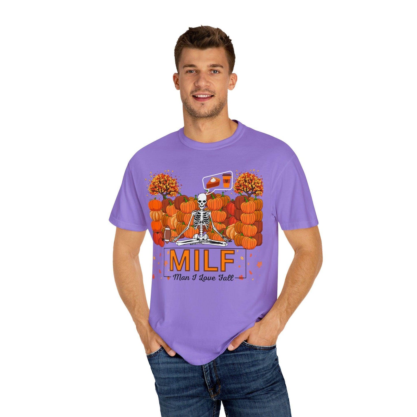 MILF Man I love Fall Gift for Fall Funny Fall Shirts Gift Pumpkin Comfort Colors Shirt - Giftsmojo
