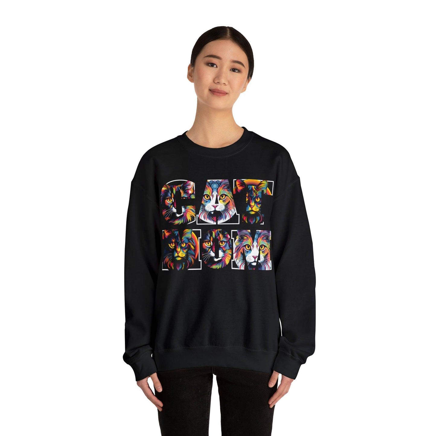 Vintage Cat Sweatshirt Cat Mom Sweatshirt Cat Crewneck Sweatshirt Cat Mom Gift Cat Lover Gift Animal Lover Cat Mama Shirt Cat Lover Sweater - Giftsmojo