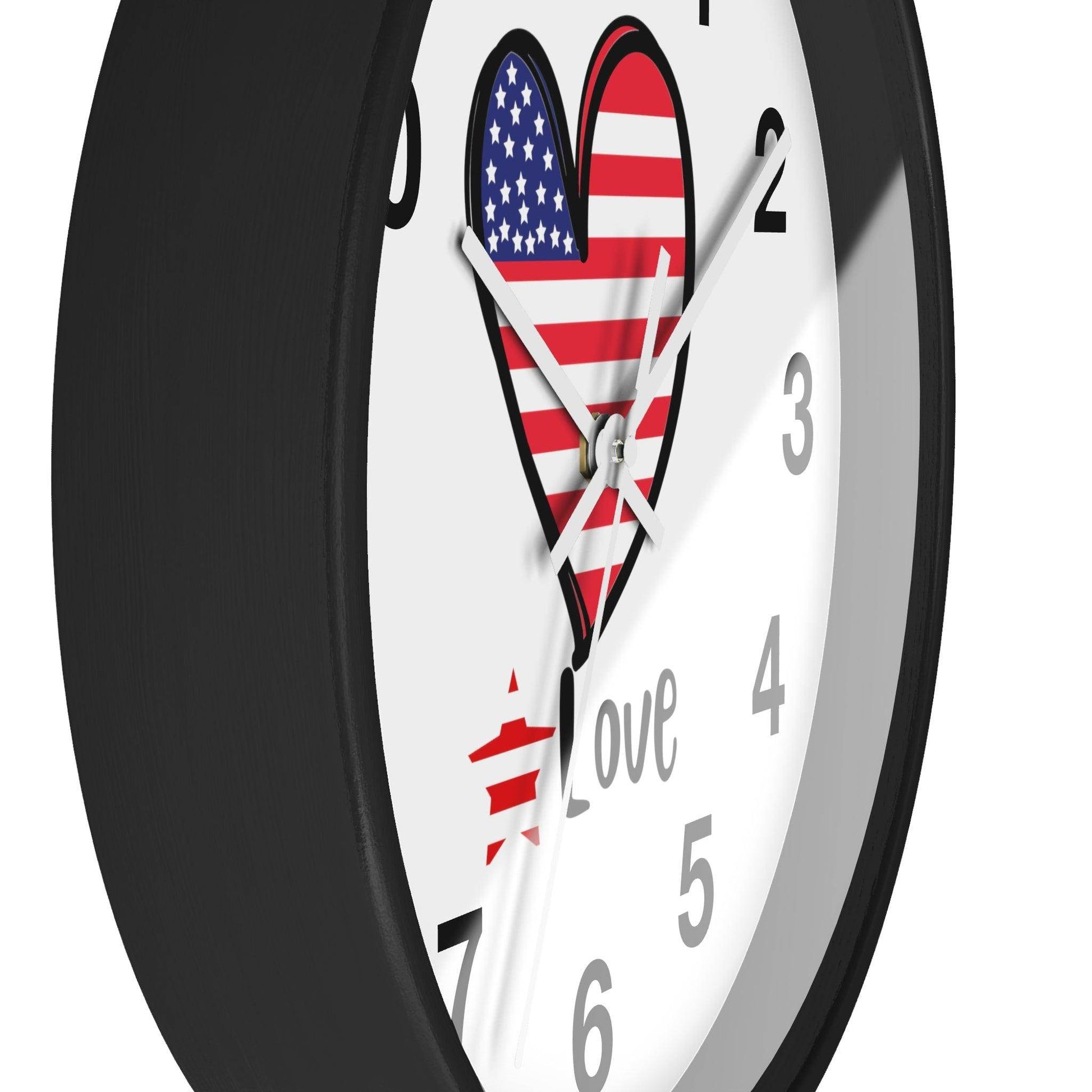 USA Flag Wall Clock, Home Decor gift, House Warming Gift, New Home Gift, Patriotic Gift for Americans Office Clock School Clock Home Clock - Giftsmojo
