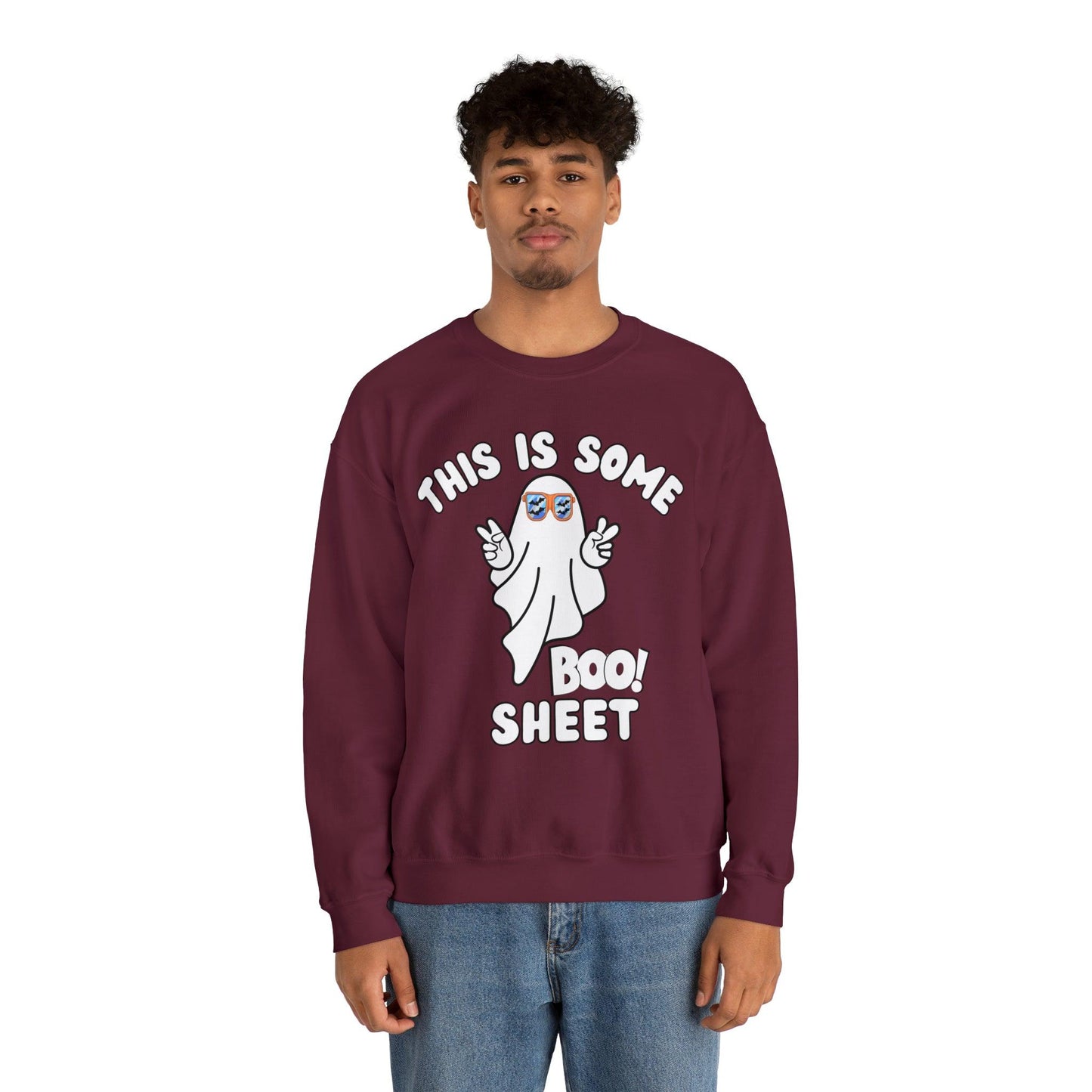 This Is Some Boo Sheet Ghost Sweatshirt Cute Ghost Sweatshirt Boo Ghost Sweatshirt Gift Shirt Funny Halloween Shirt Spooky Season Shirt