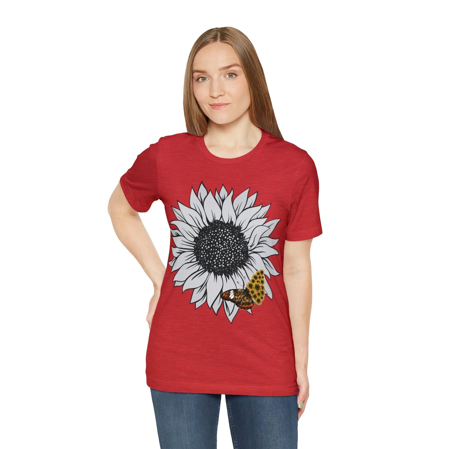 Flower Shirt, Sunflower Shirt, Floral Tee Shirt, Garden Shirt, Womens Fall Summer Shirt Sunshine Tee, Gift for Gardener, Nature love shirt