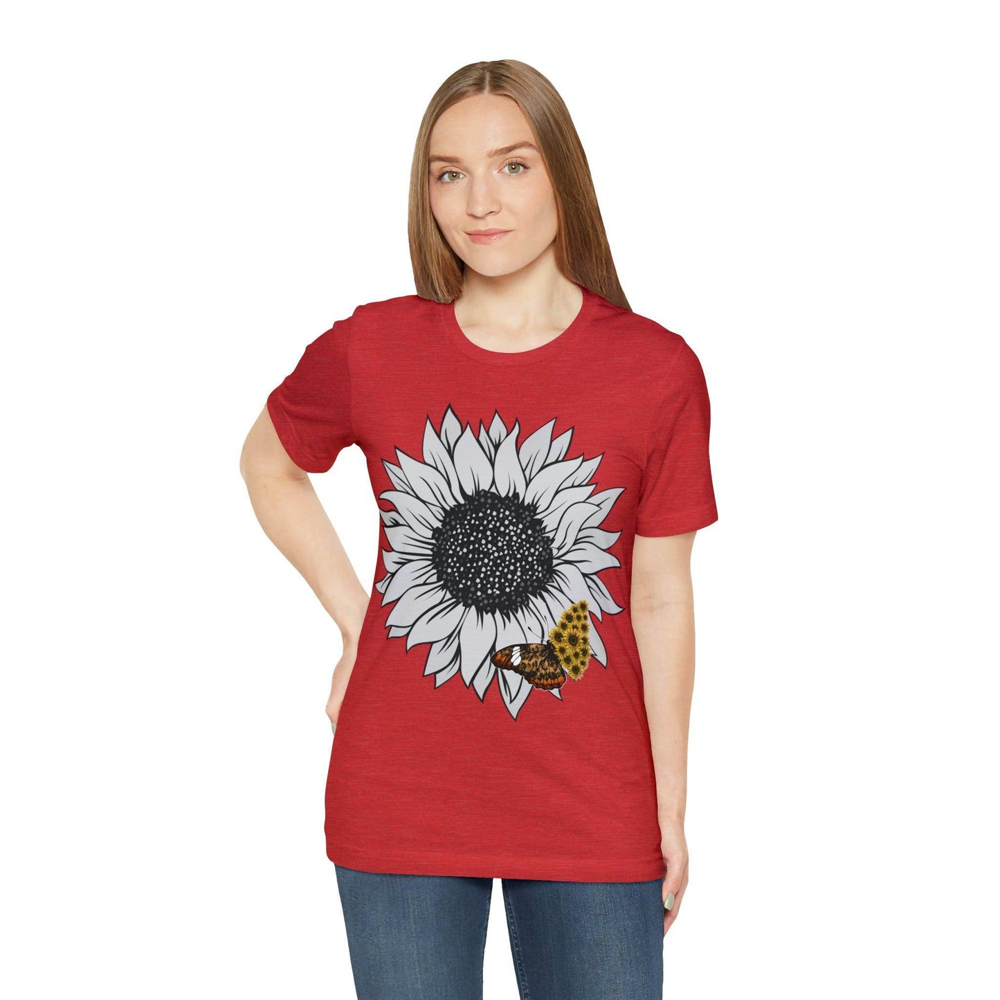 Flower Shirt, Sunflower Shirt, Floral Tee Shirt, Garden Shirt, Womens Fall Summer Shirt Sunshine Tee, Gift for Gardener, Nature love shirt - Giftsmojo