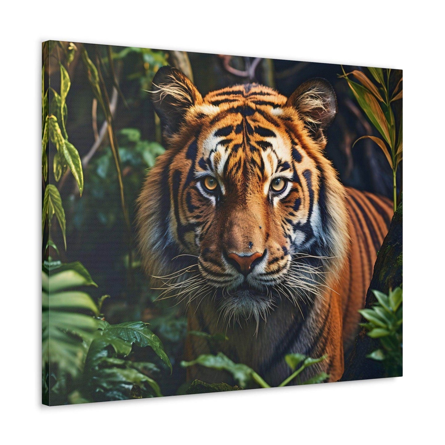 Tiger In Nature Art Canvas Gallery Wraps Tiger Print Large Canvas Art Animal Wall Art minimalist Wall Art Lover Gift - Giftsmojo
