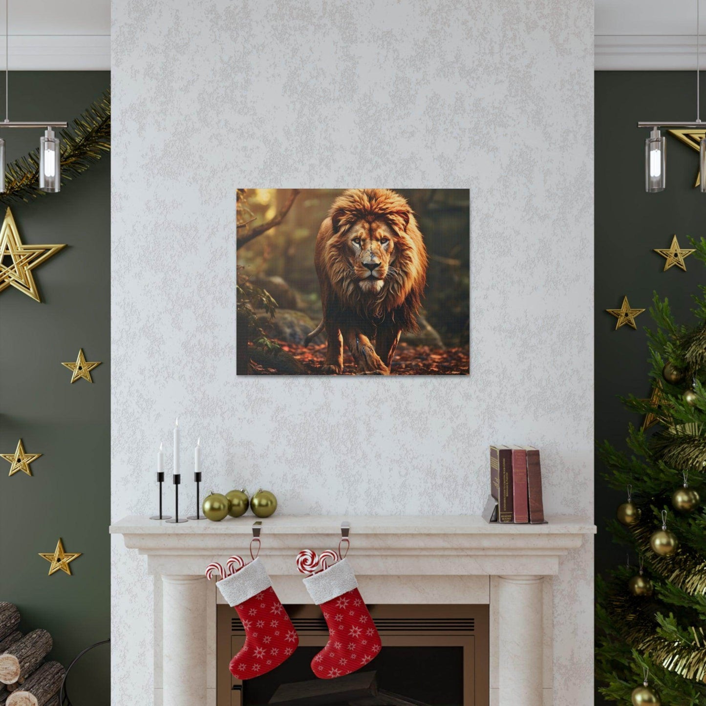 Wounded Lion In Nature Art Canvas Gallery Wraps Lion Print Large Canvas Art Animal Wall Art minimalist Wall Art Lover Gift - Giftsmojo