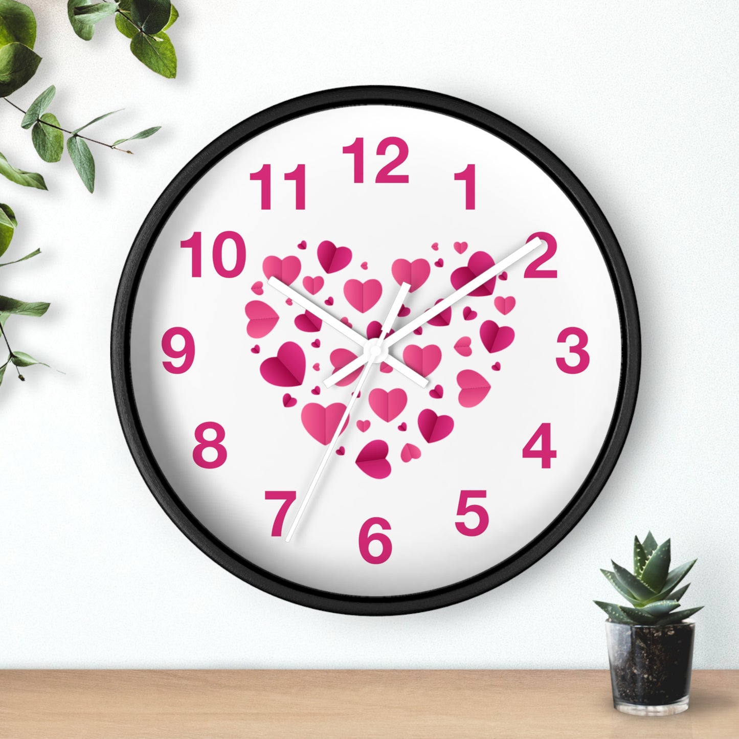 Hearts Wall Clock Love Clock, Romantic Home Decor Valentine's Day Gift Anniversary Gift