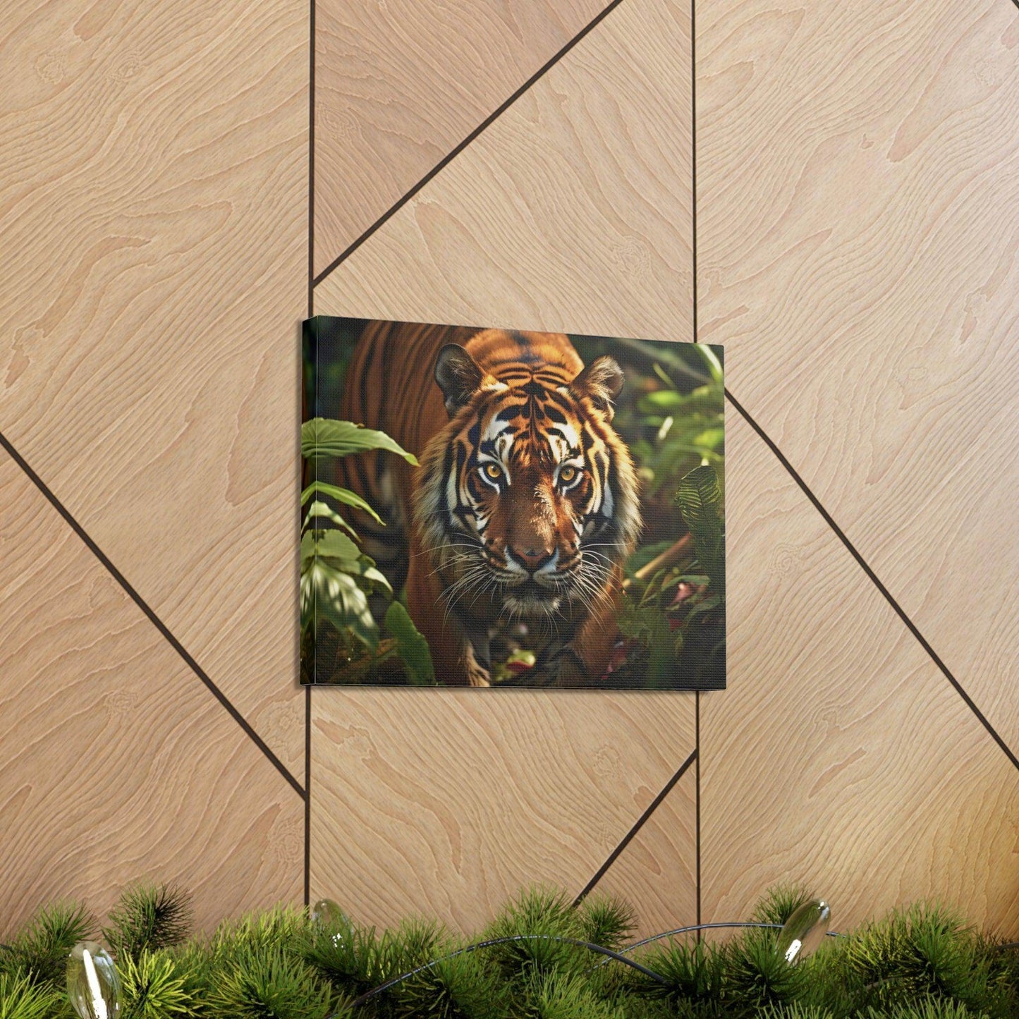 Tiger In Nature Art Canvas Gallery Wraps Tiger Print Large Canvas Art Animal Wall Art minimalist Wall Art Lover Gift - Giftsmojo