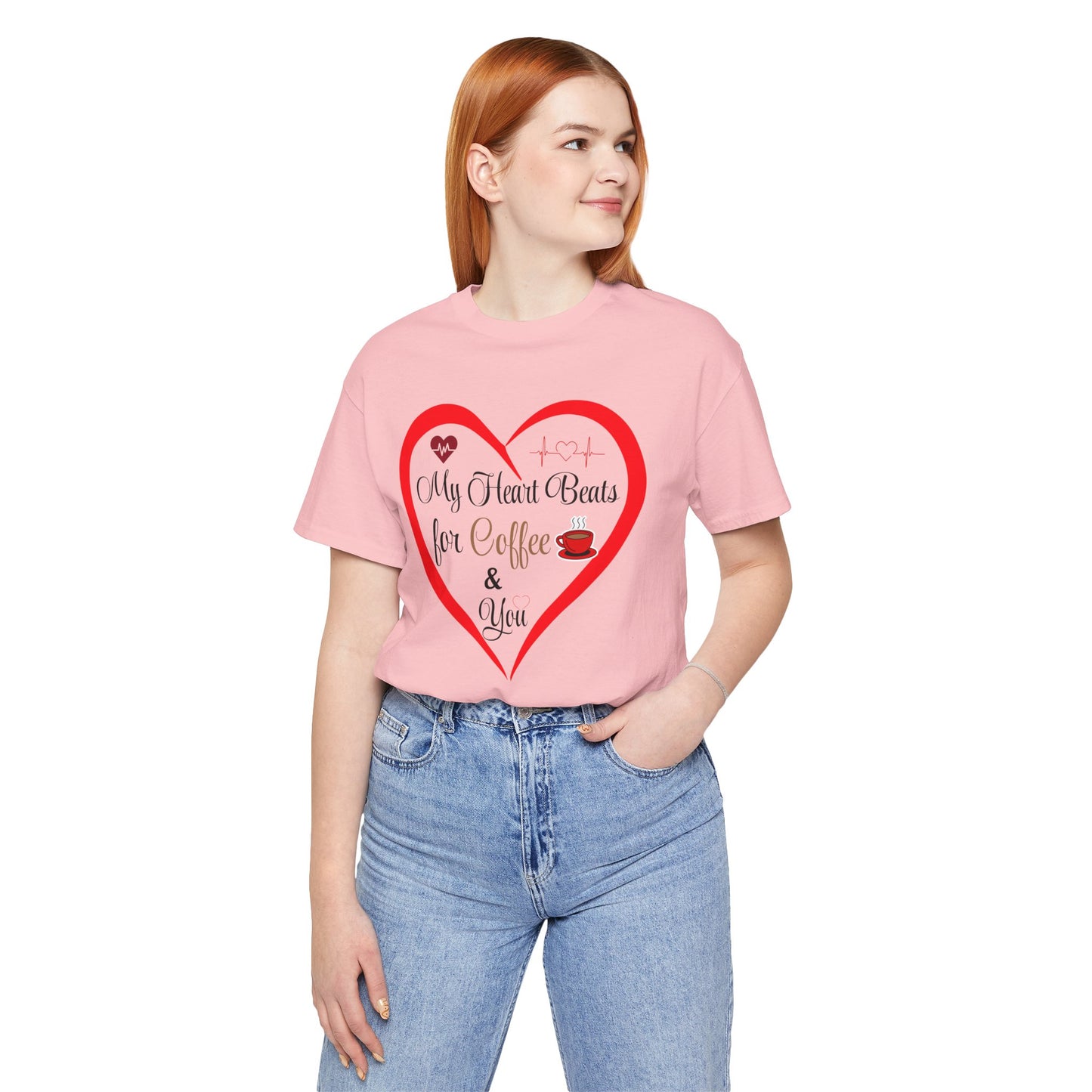 Coffee Lover Unisex Tee - My Heart Beats Design