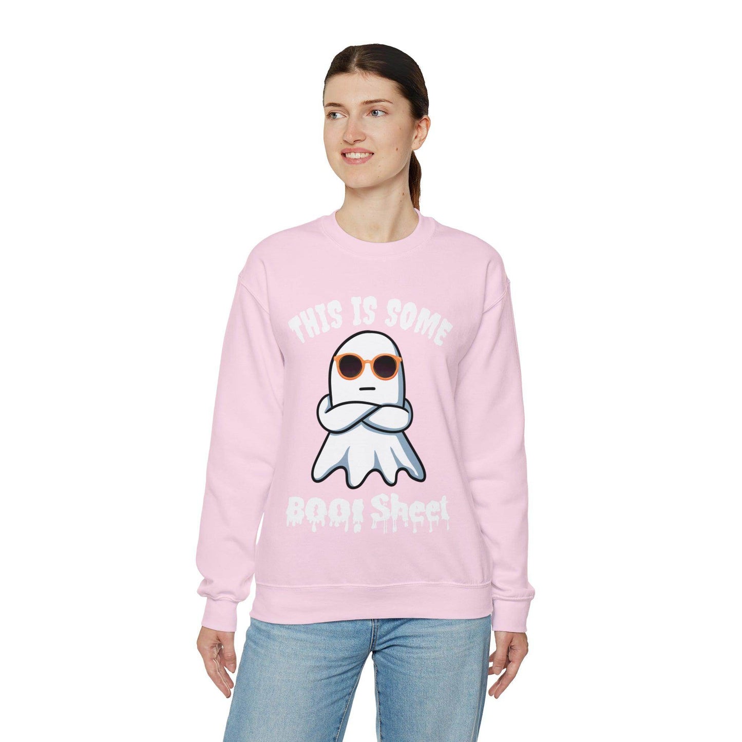 This Is Some Boo Sheet Ghost Sweatshirt Cute Ghost Sweatshirt Boo Ghost Sweatshirt Gift Shirt Funny Halloween Shirt Spooky Season Shirt - Giftsmojo