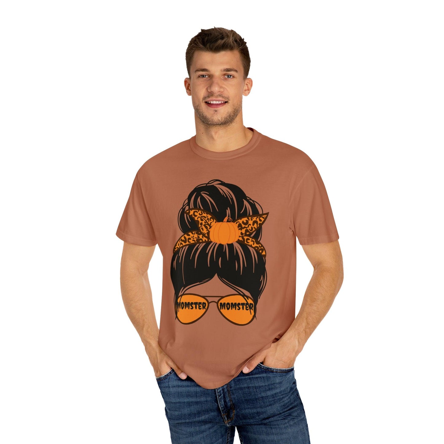 Leopard Print Retro Halloween Tshirt, Momster Shirt, Vintage Shirt Halloween Shirt Comfort color - Giftsmojo