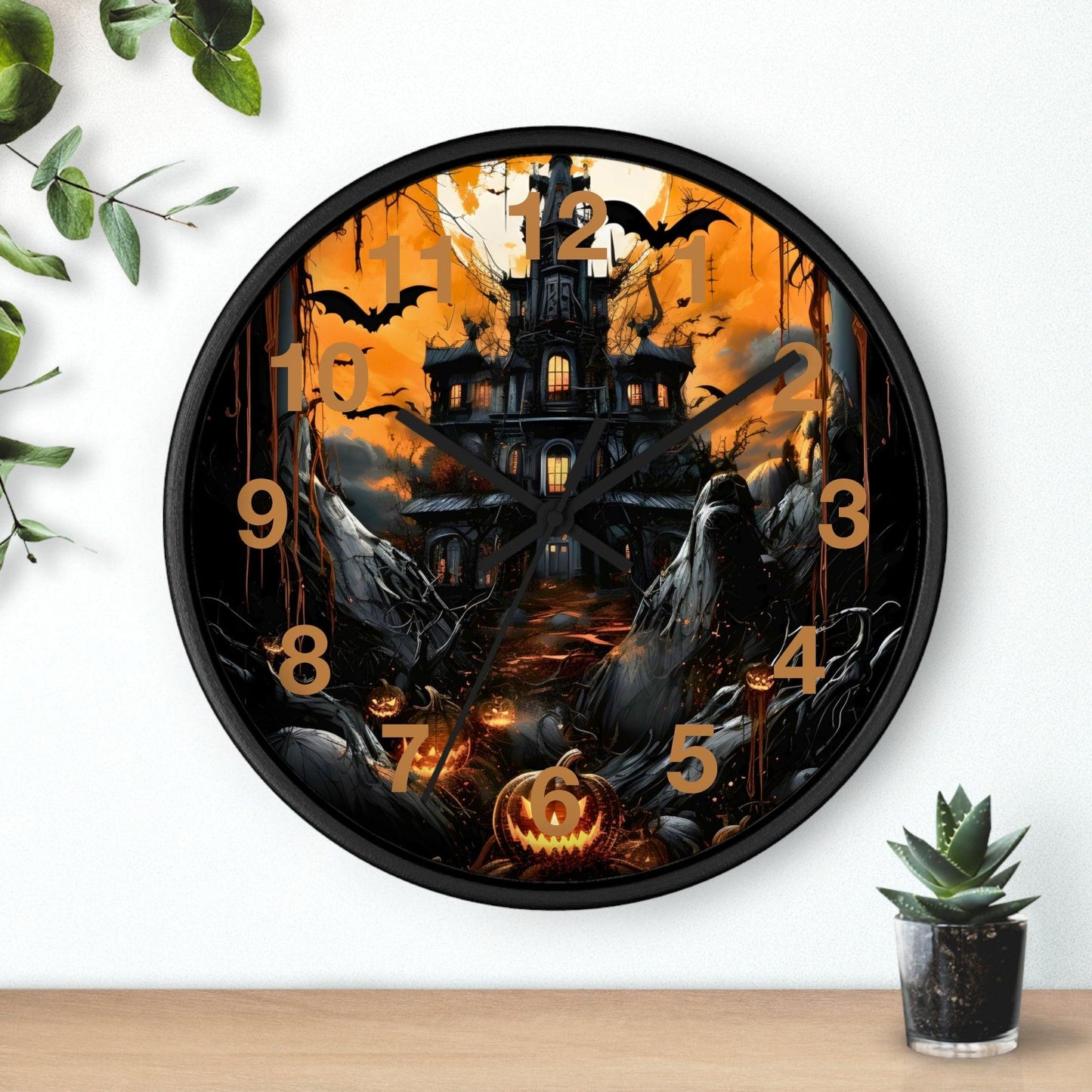 Halloween Ghost Wall Clock Halloween Wall Clocks Halloween Clock Fall Clock Halloween Decor Home decor