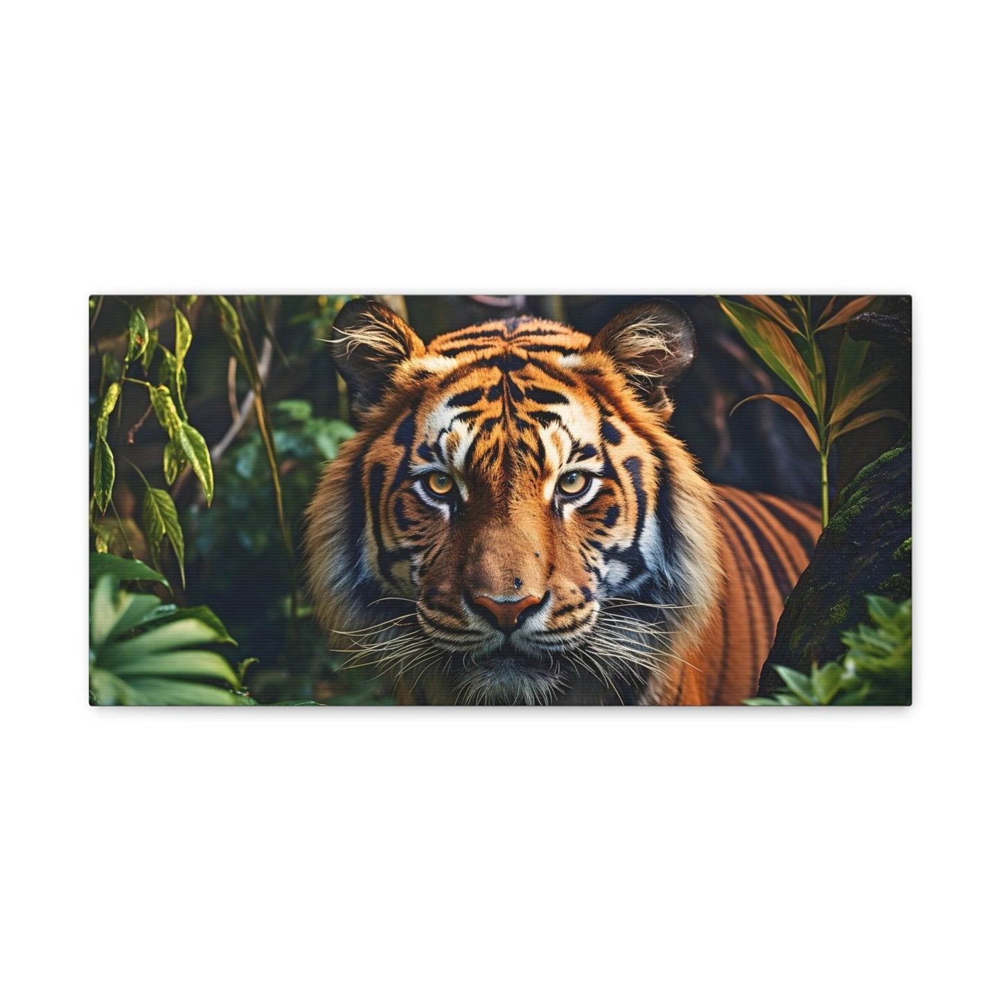 Tiger In Nature Art Canvas Gallery Wraps Tiger Print Large Canvas Art Animal Wall Art minimalist Wall Art Lover Gift - Giftsmojo