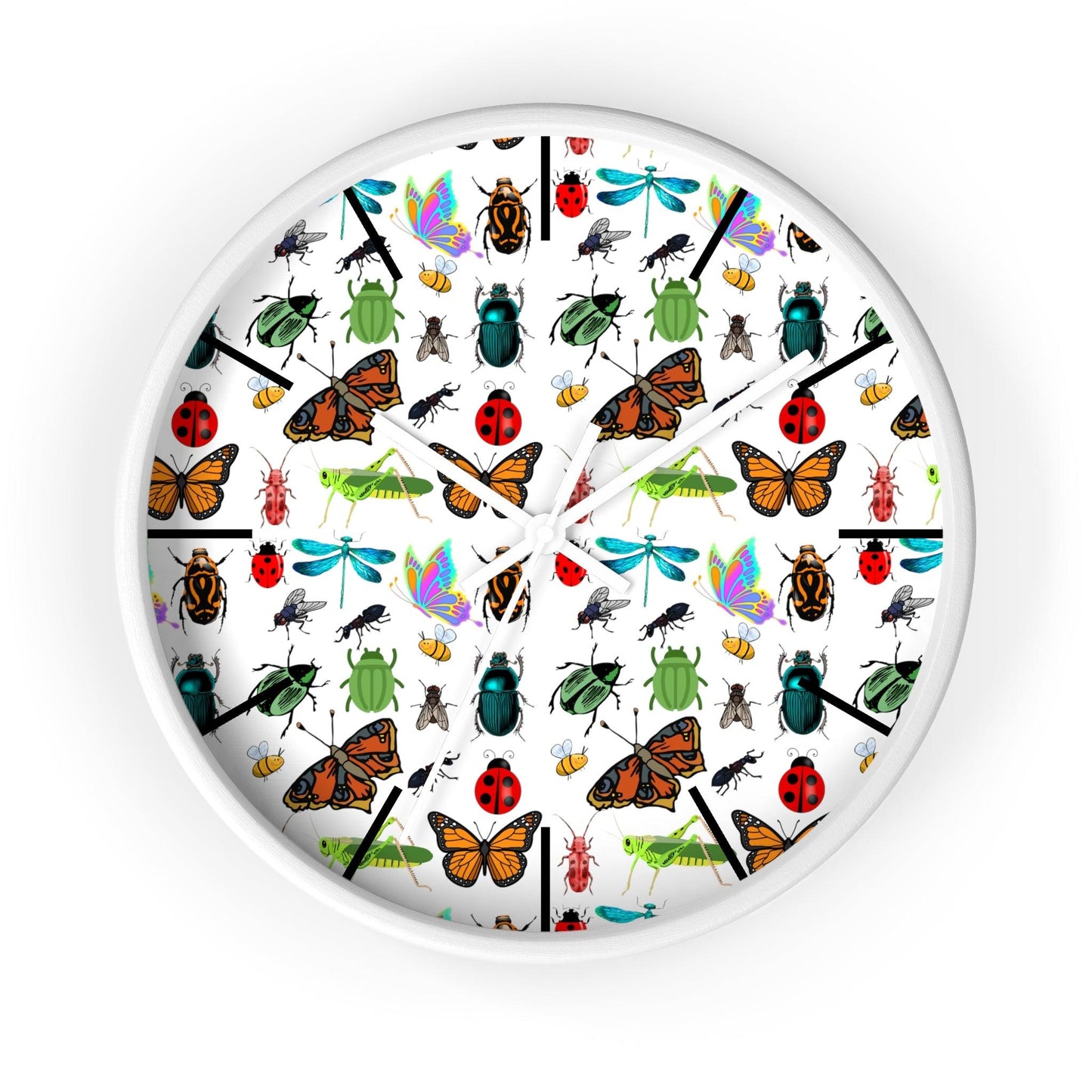Bug Wall Clock Wall Clock Insects Wall Clock Home Decor Gift House Warming Gift - Unique Gift Farmhouse Clocks For Wall Living Room Bedroom