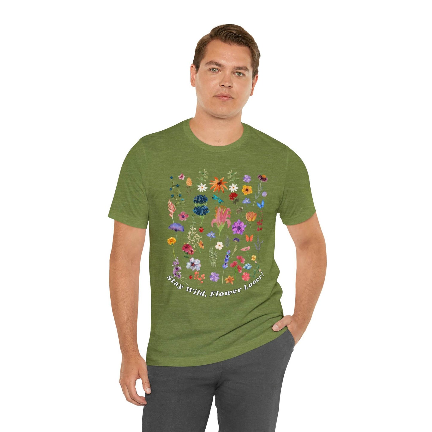 Wildflower Tshirt Flowers Shirt Floral Tshirt Flower Shirt Gift for Women - Ladies Shirts Best Friend Gift, Plant Mom Stay Wild flower lover - Giftsmojo