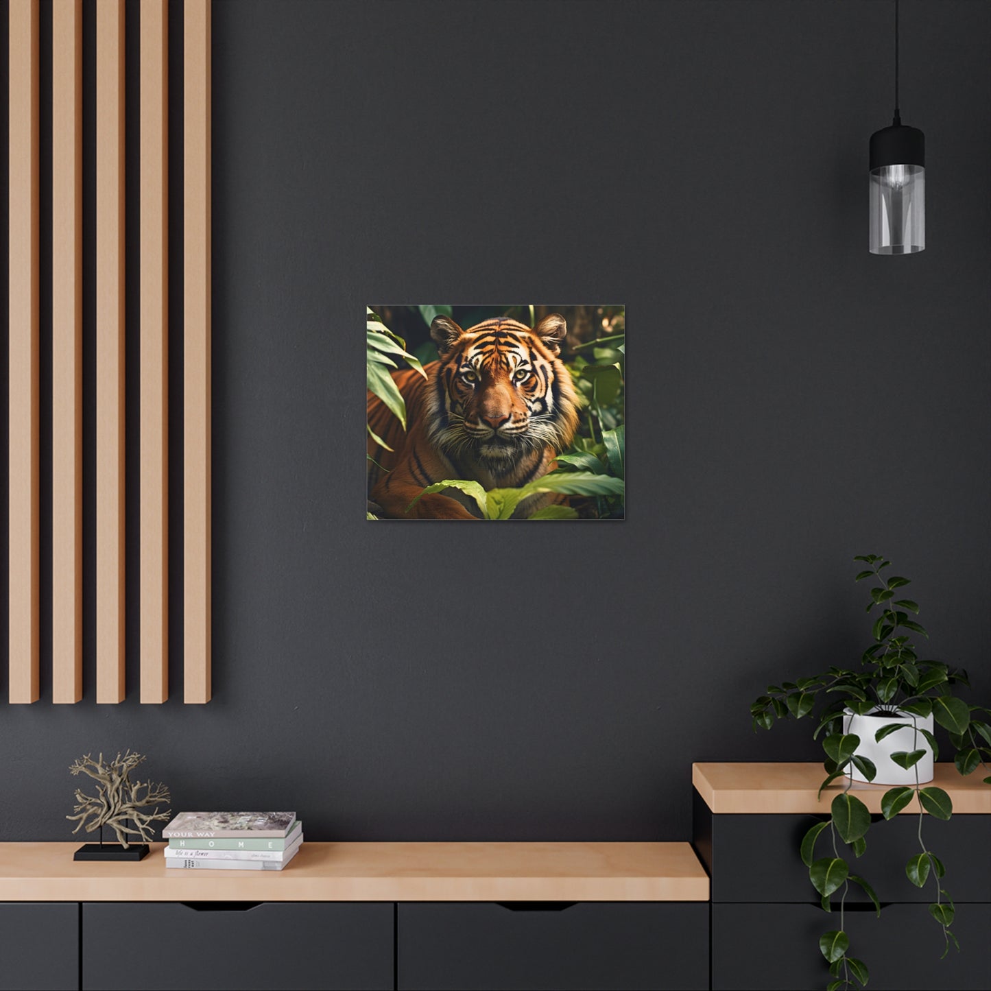 Tiger In Nature Art Canvas Gallery Wraps Tiger Print Large Canvas Art Animal Wall Art minimalist Wall Art Lover Gift