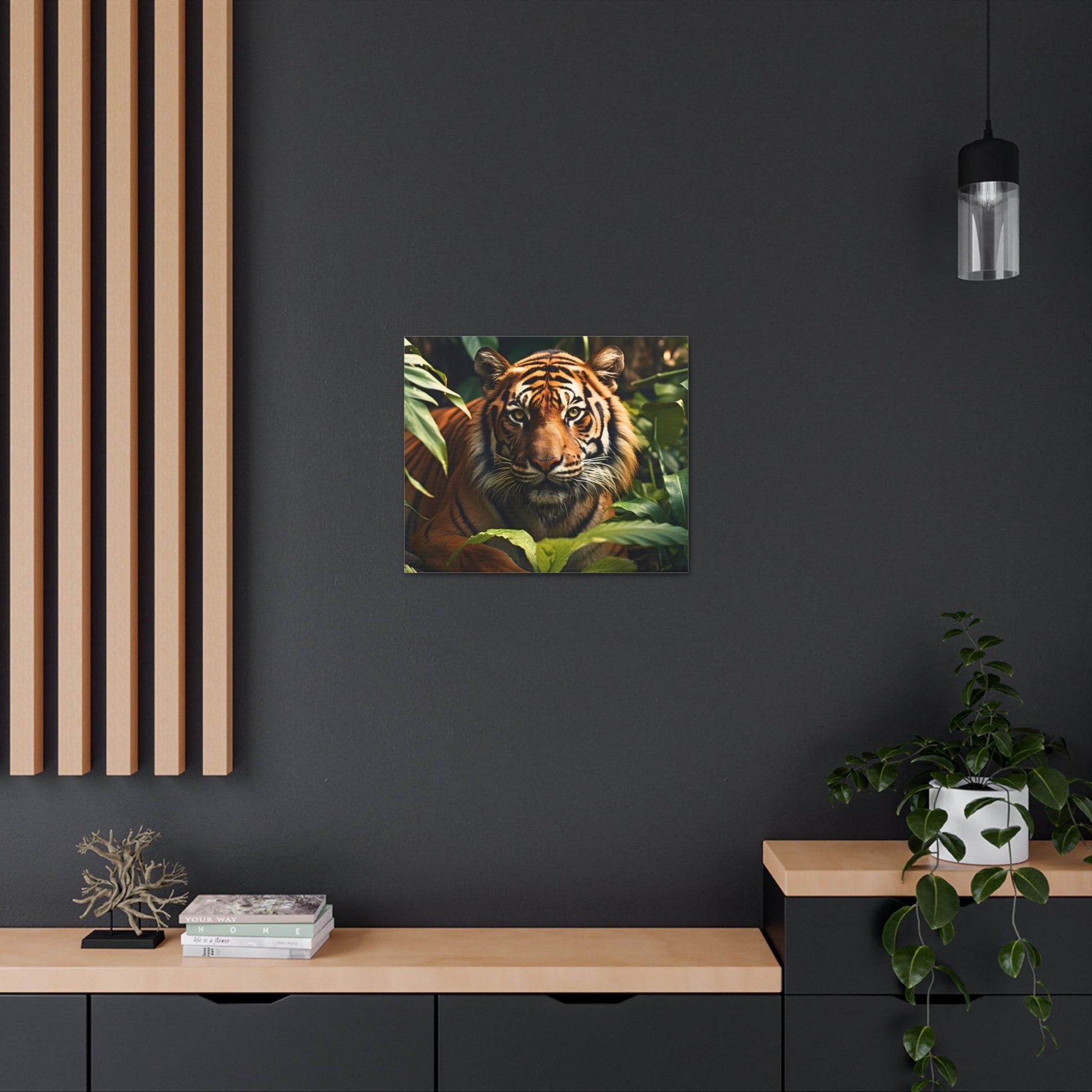 Tiger In Nature Art Canvas Gallery Wraps Tiger Print Large Canvas Art Animal Wall Art minimalist Wall Art Lover Gift - Giftsmojo