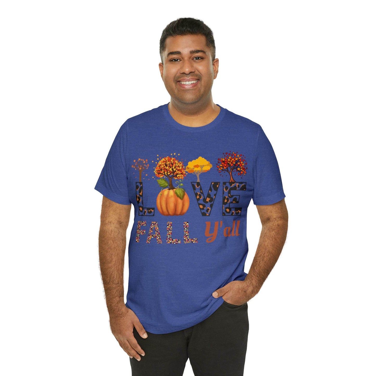 Leopard Print Love Fall Y'all, Fall shirt, Fall lover gift - Giftsmojo