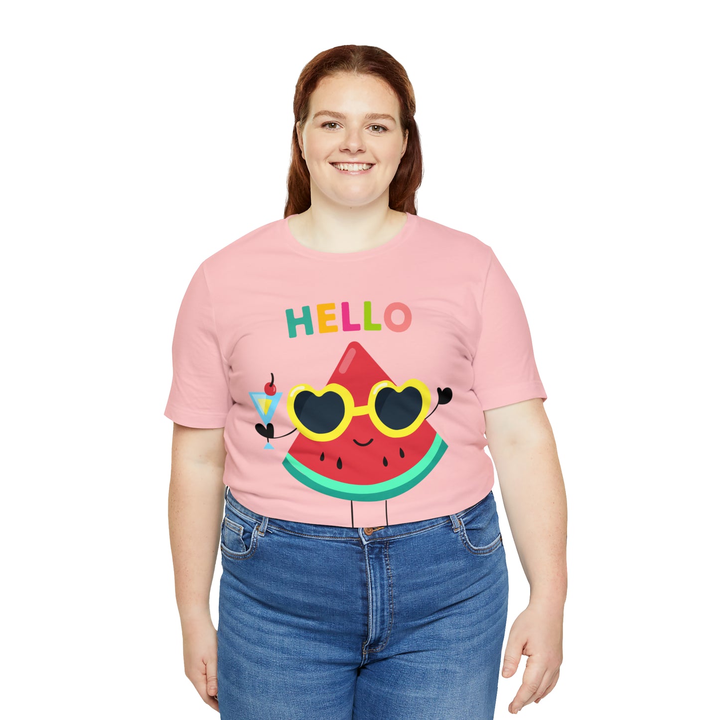Hello Summer Shirt, Funny Summer Casual Top Tee,Unisex Summer Tshirt Ladies