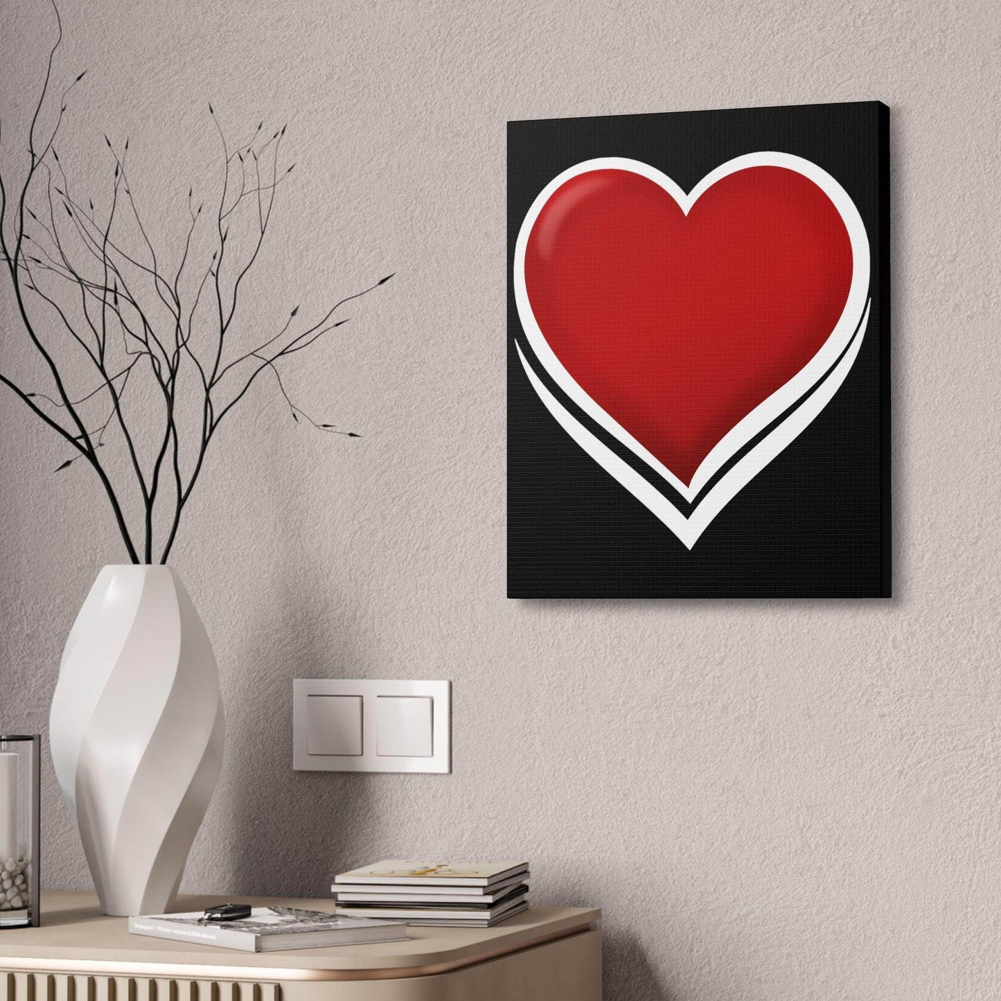 Heart Canvas, gift for mom, gift for her, gift for girlfriend, home decor gift, valentine gift, - Giftsmojo