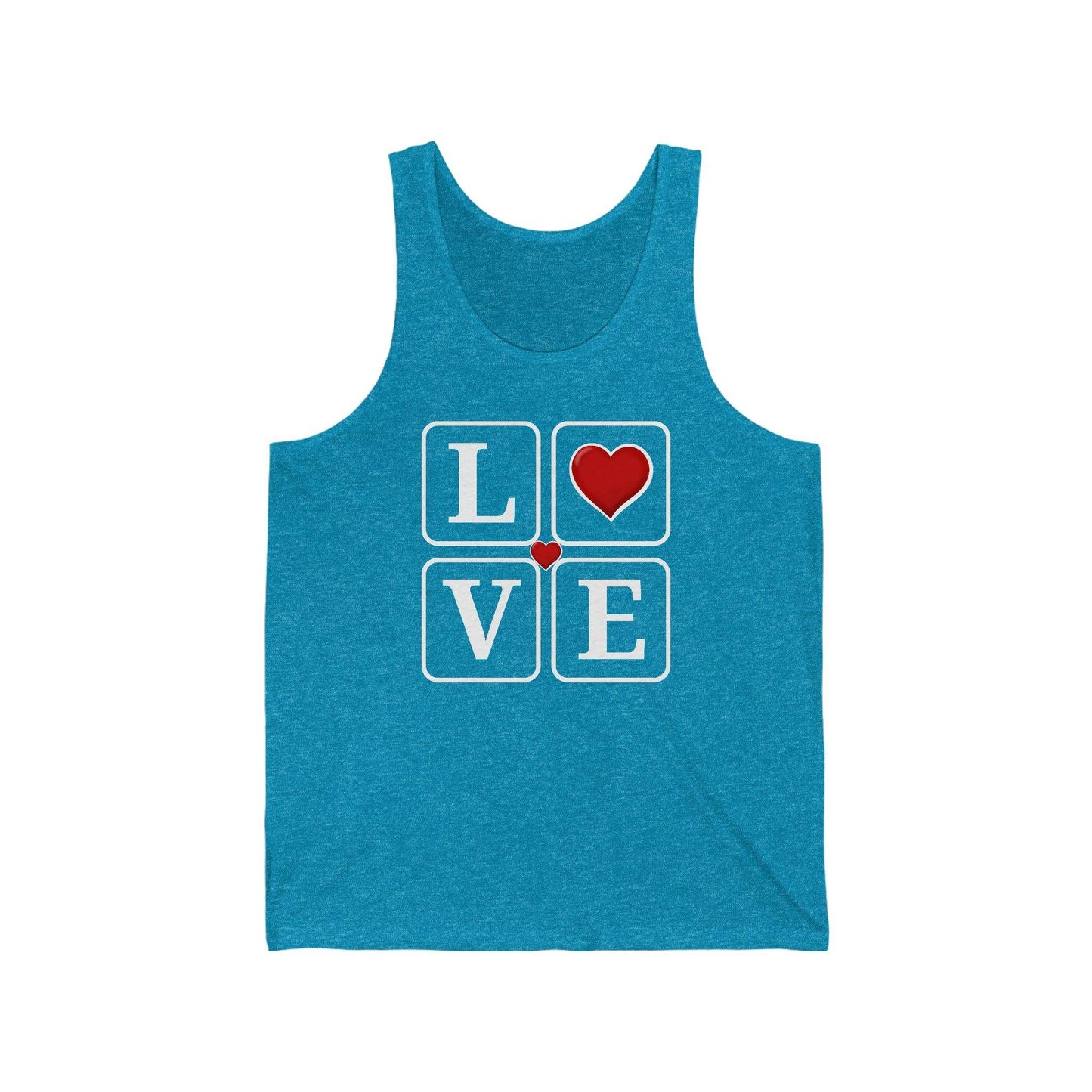 Love square Hearts Tank Top - Giftsmojo