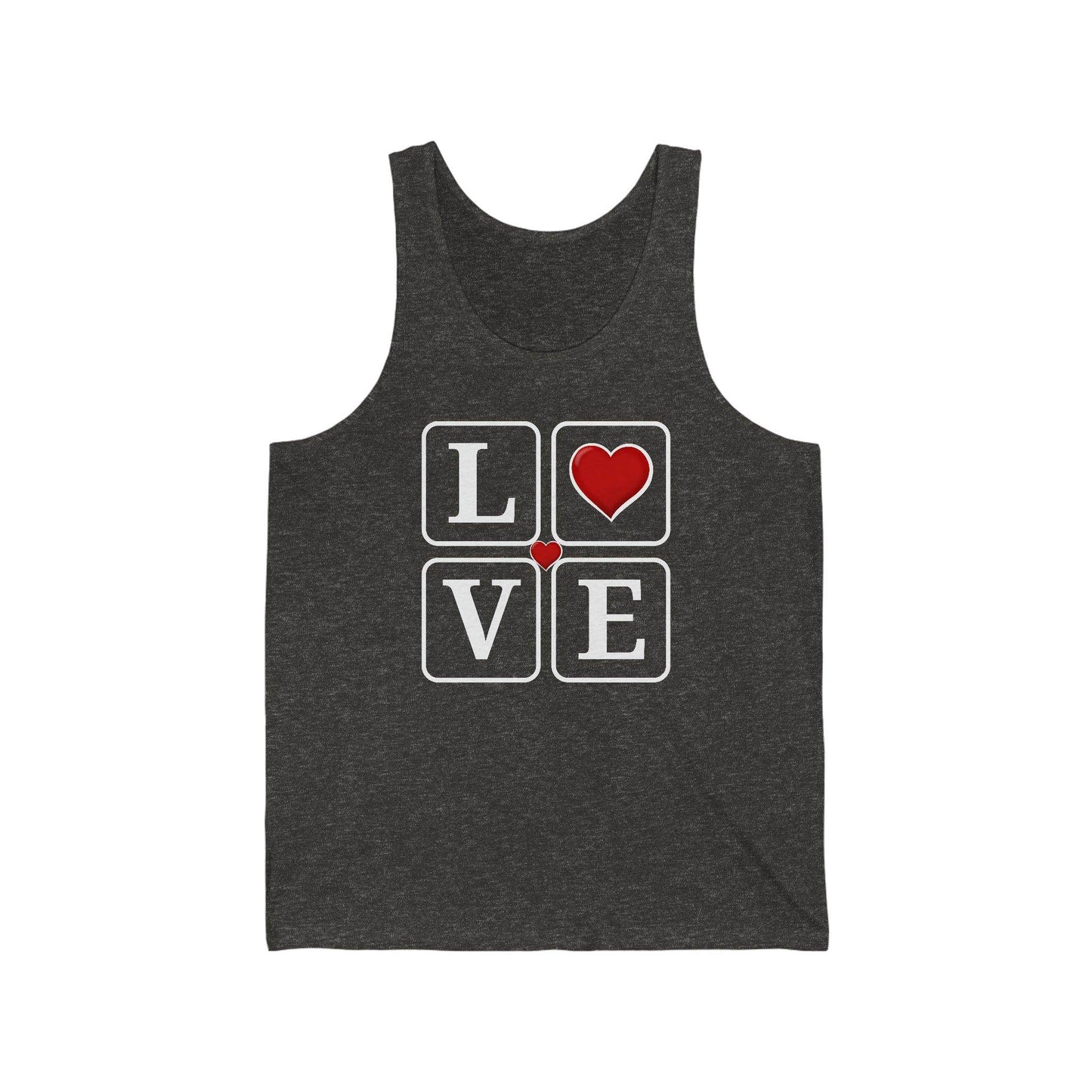 Love square Hearts Tank Top - Giftsmojo