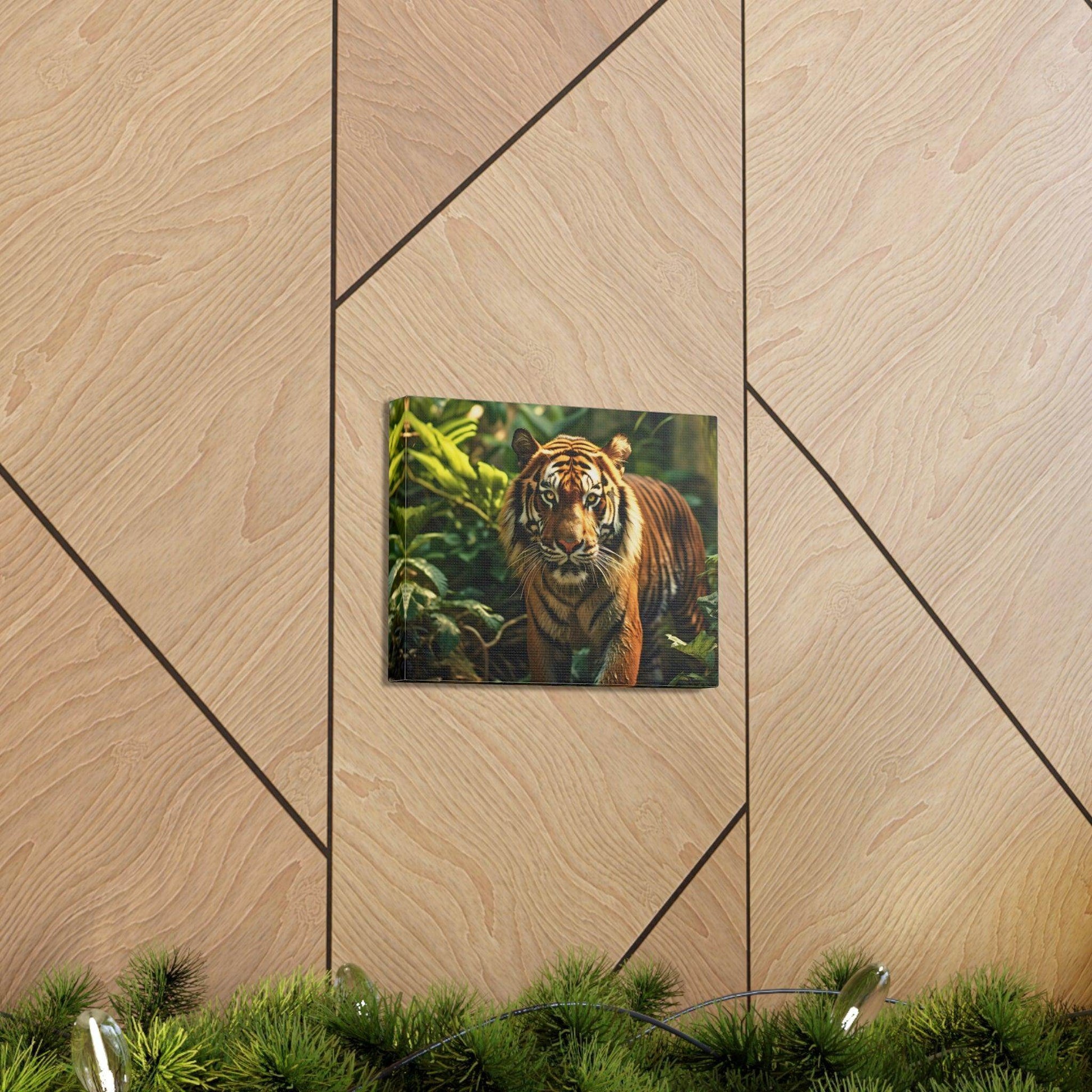 Tiger In Nature Art Canvas Gallery Wraps Tiger Print Large Canvas Art Animal Wall Art minimalist Wall Art Lover Gift - Giftsmojo