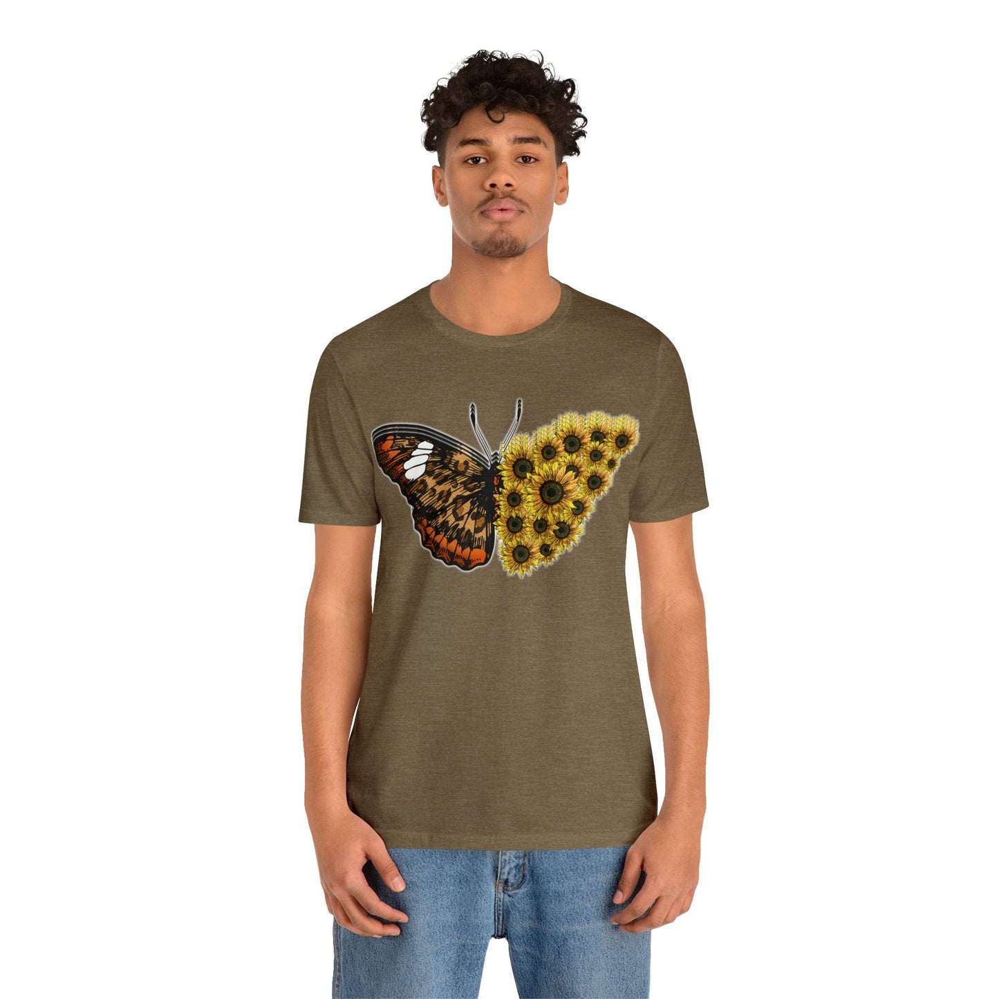 Butterfly Shirt, Sunflower Shirt, Insect Shirt Nature love T shirtFloral Tee Shirt, Flower Shirt, Garden Shirt, Womens Fall Summer shirt - Giftsmojo