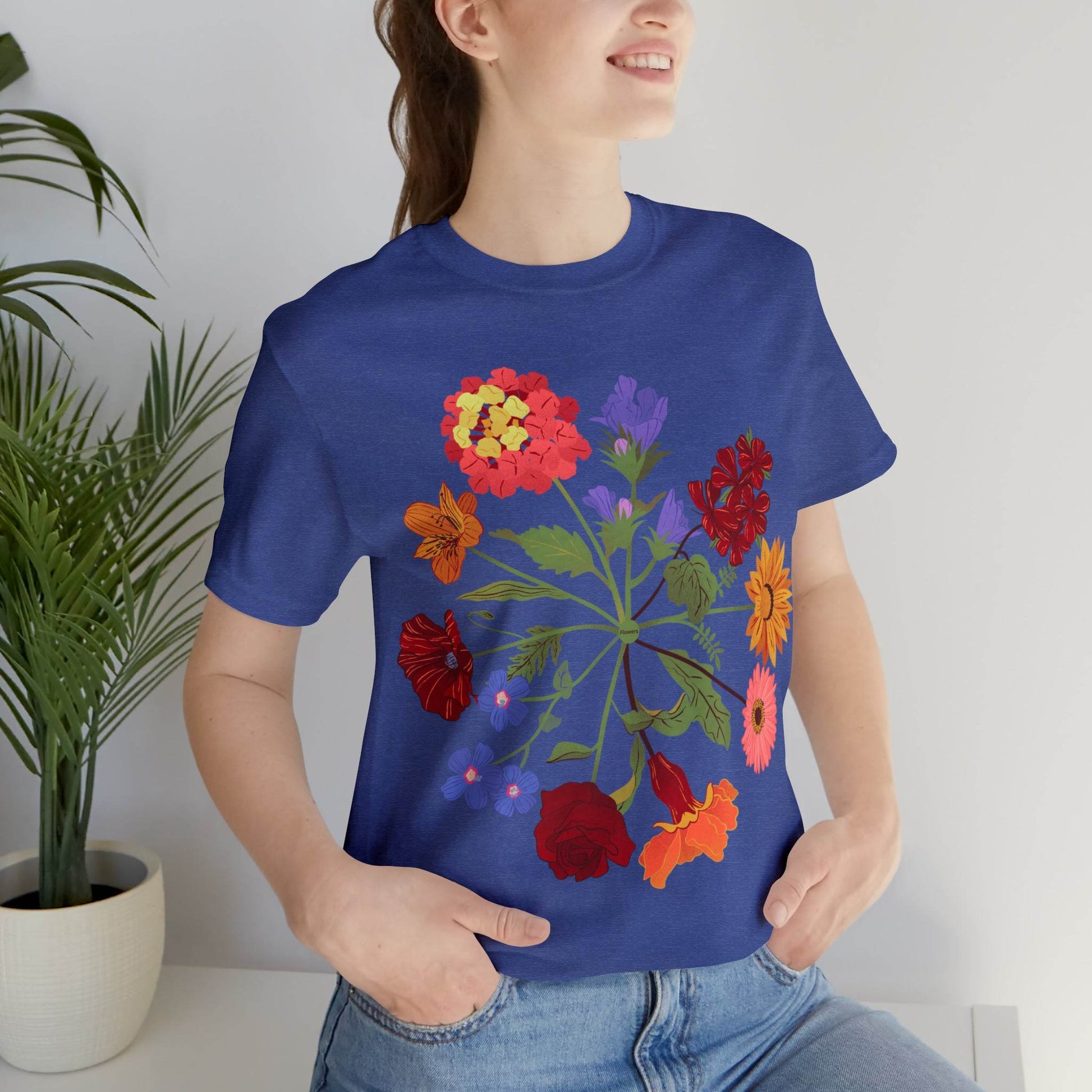 Wildflower Tshirt, Flower Shirt, Types of Flowers Shirt, Floral Tshirt, Gift for Women, Ladies Shirts Best Friend Gift, Plant Mom Nature Tee - Giftsmojo