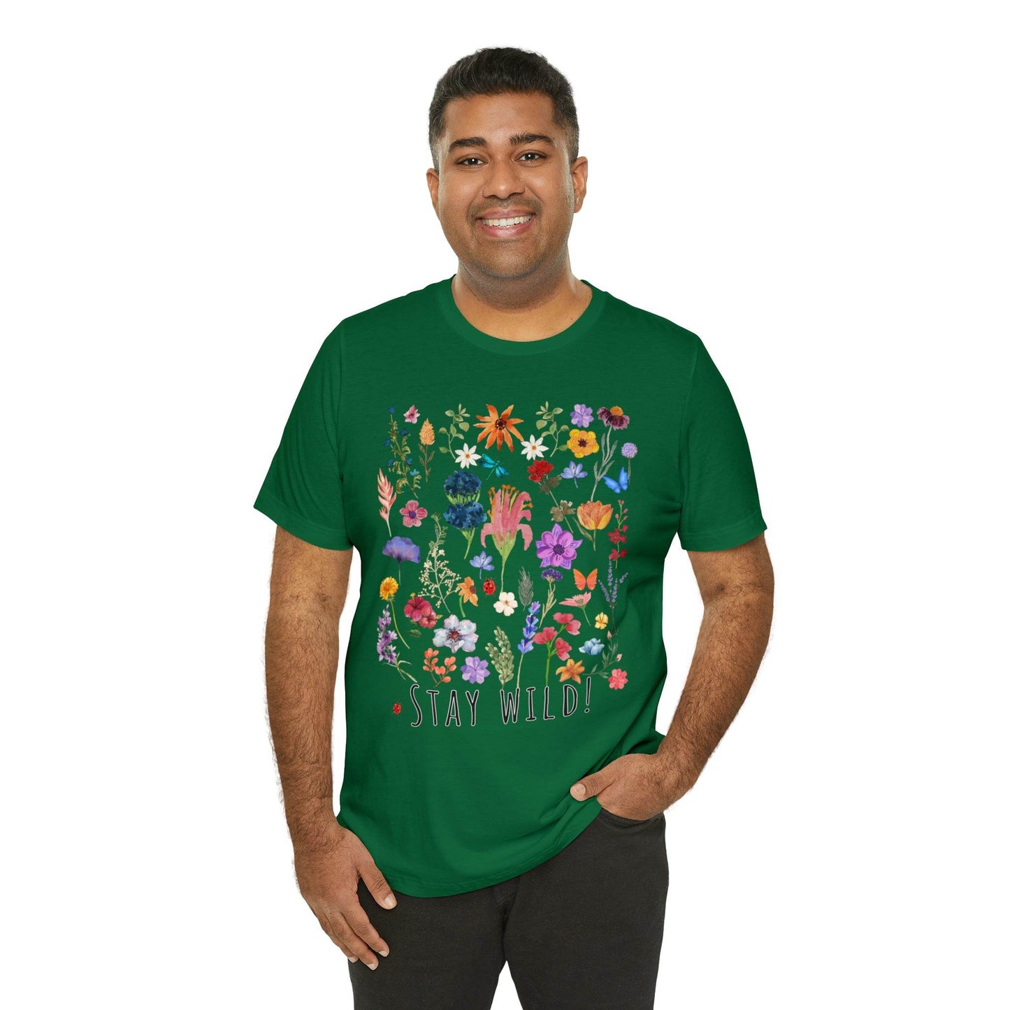 Wildflower Tshirt, Stay Wild Flowers Shirt, Floral Tshirt, Flower Shirt, Gift for Women, Ladies Shirts, Best Friend Gift, Plant Mom shirt - Giftsmojo