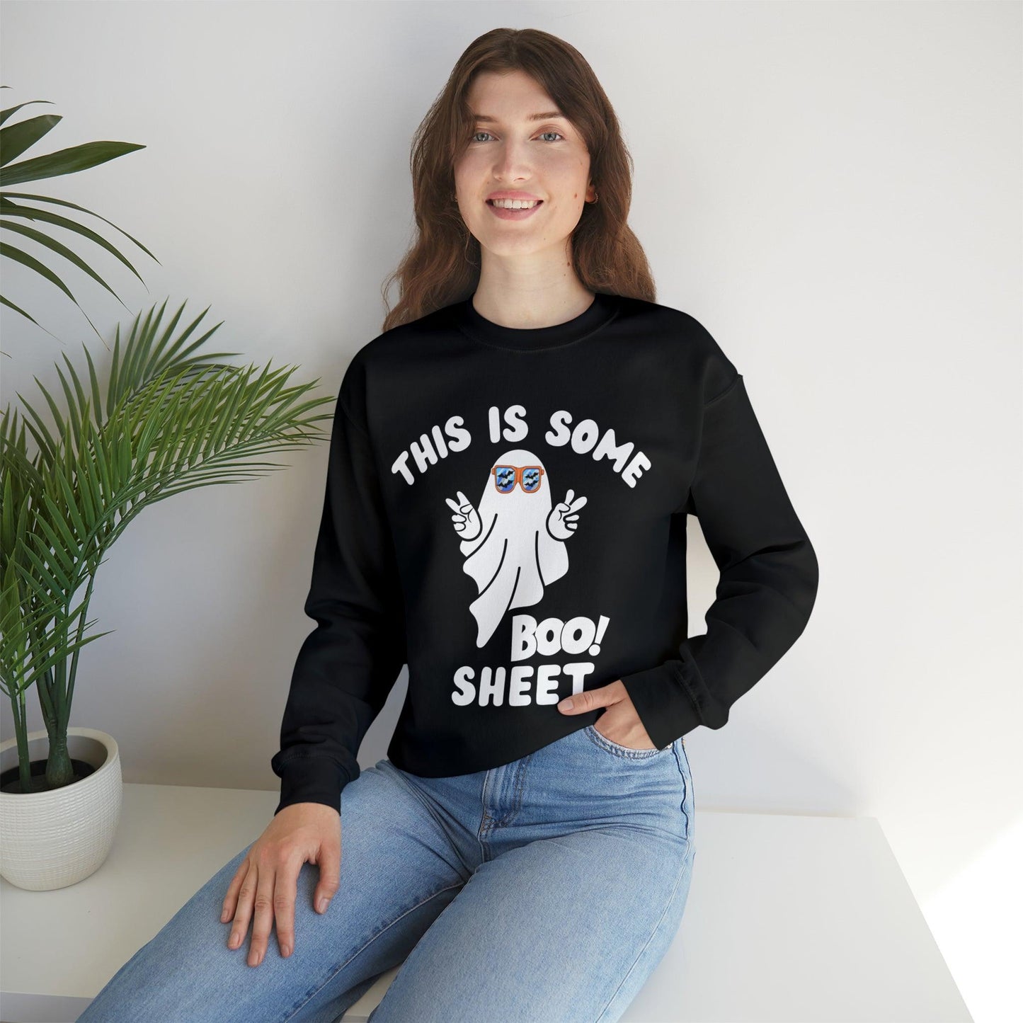 This Is Some Boo Sheet Ghost Sweatshirt Cute Ghost Sweatshirt Boo Ghost Sweatshirt Gift Shirt Funny Halloween Shirt Spooky Season Shirt