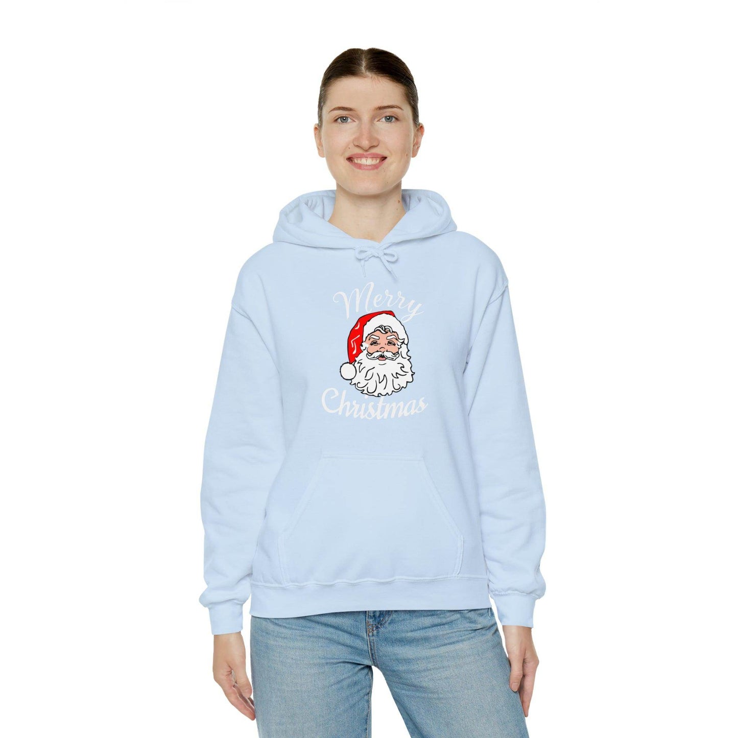 Santa Hoodie, Merry Christmas Hooded Sweatshirt, Christmas Shirt, Christmas Gift - Giftsmojo