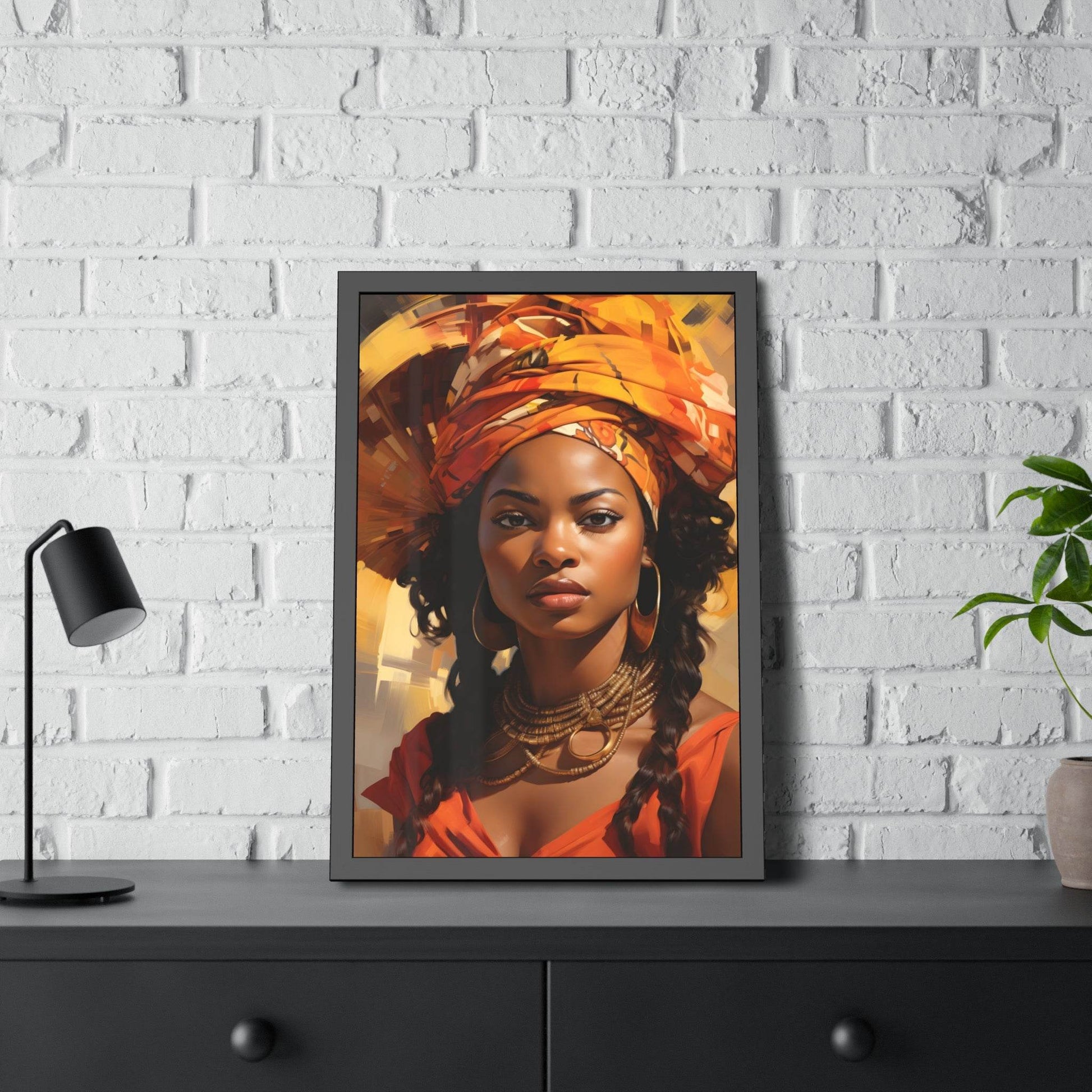 African Woman Framed Paper Posters - Giftsmojo