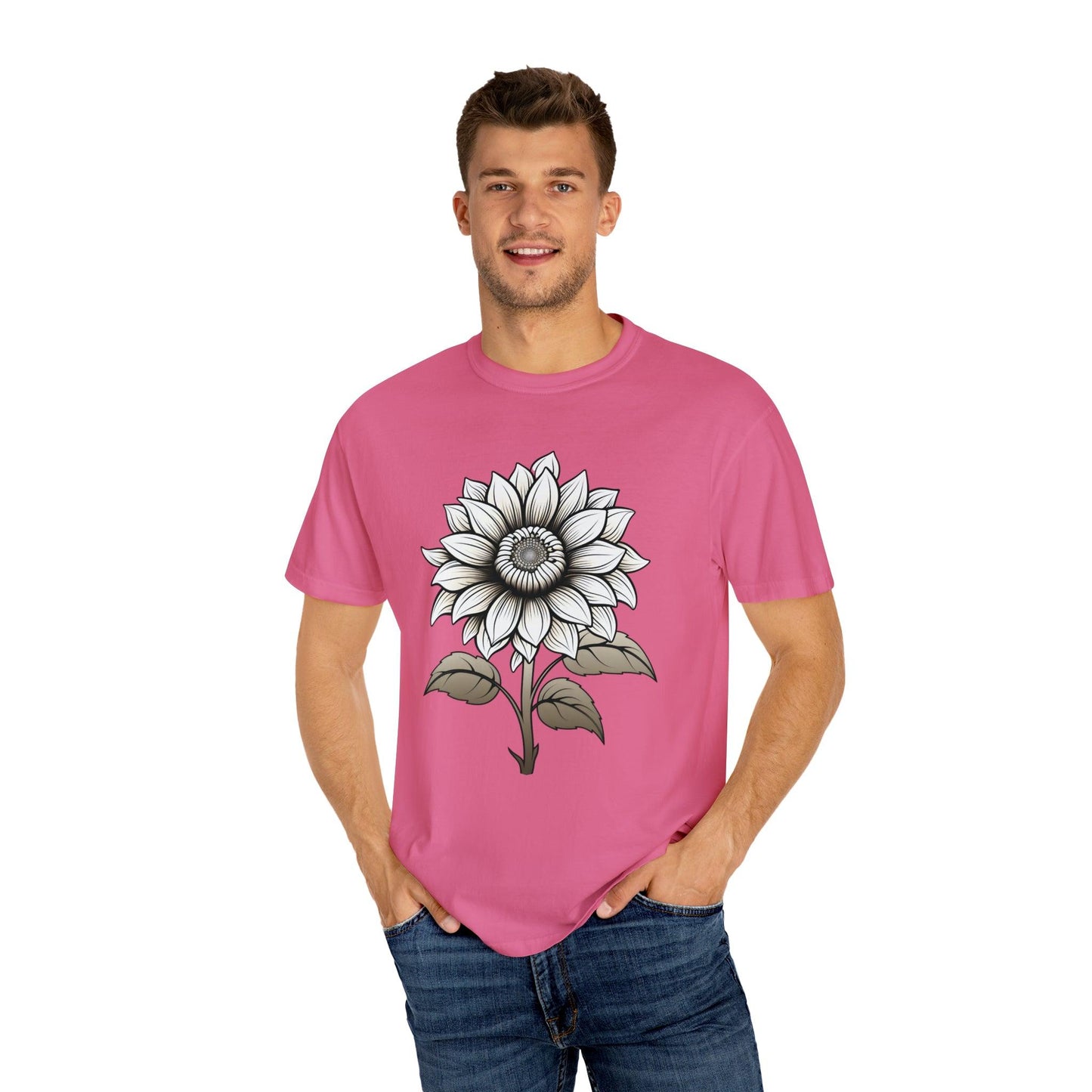 Sunflower Shirt Vintage Flower Shirt Aesthetic, Floral Graphic Tee Floral Shirt Flower T-shirt, Wild Flower Shirt Gift For Her
