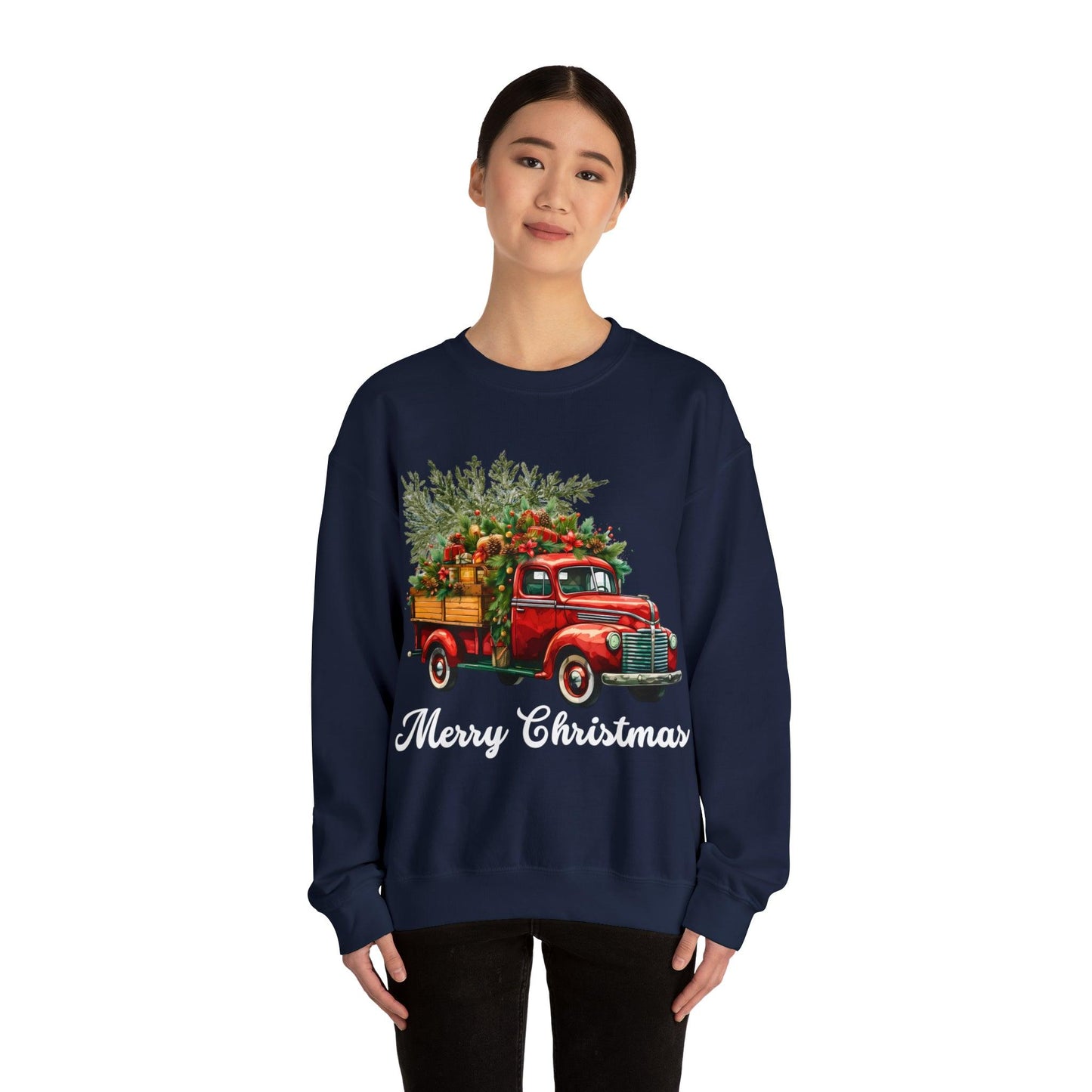 Christmas Tree Truck Sweatshirt Christmas Truck Sweatshirt Christmas Sweater Tree Truck Shirt Christmas Sweatshirt Tree Sweat Pine Tree Pullover - Giftsmojo
