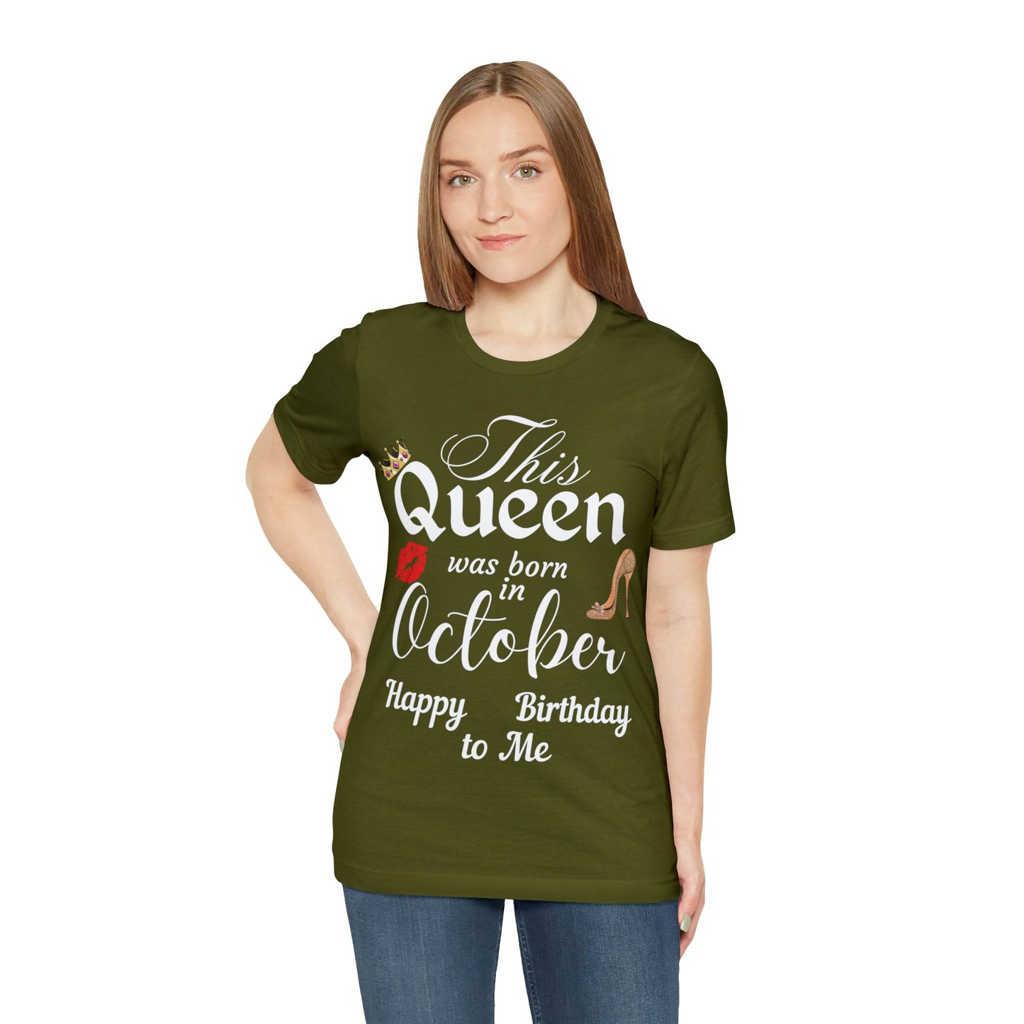 Birthday Queen Shirt, Gift for Birthday, This Queen was born in October Shirt, Funny Queen Shirt, Funny Birthday Shirt, Birthday Gift - Giftsmojo
